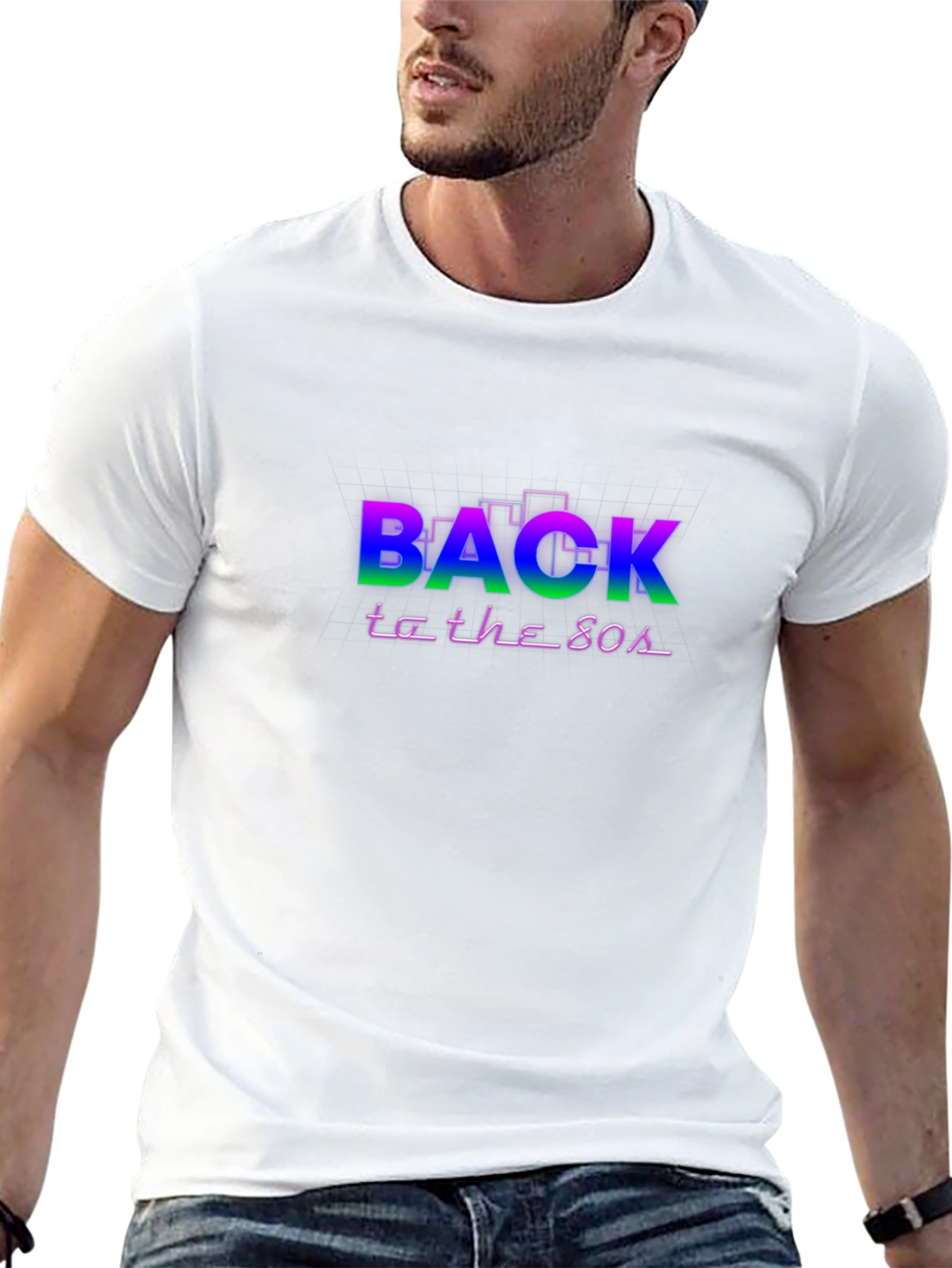 Retro Back to the 80s Graphic Tee - Black