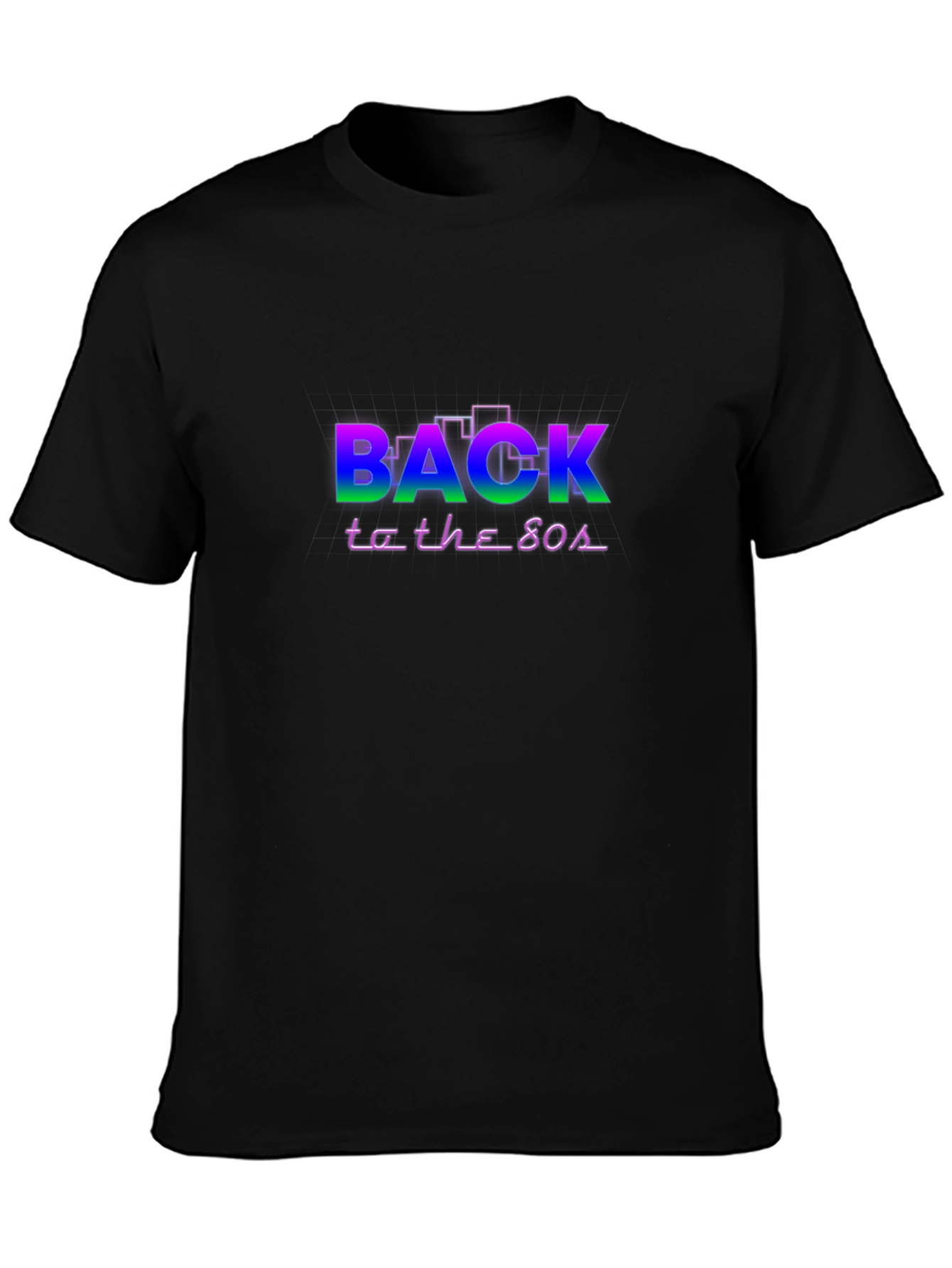 Retro Back to the 80s Graphic Tee - Black