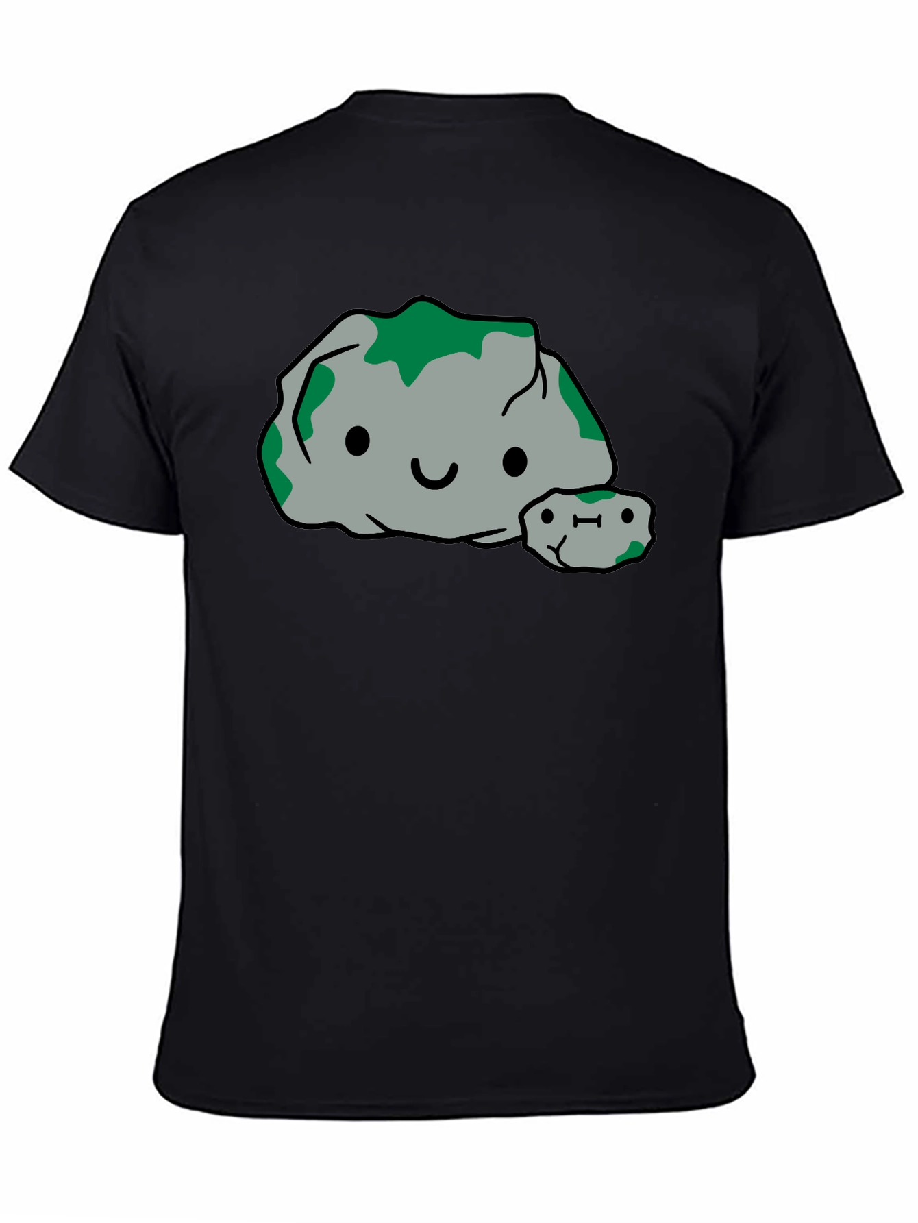 Cute Rock Family Graphic Tee - Black