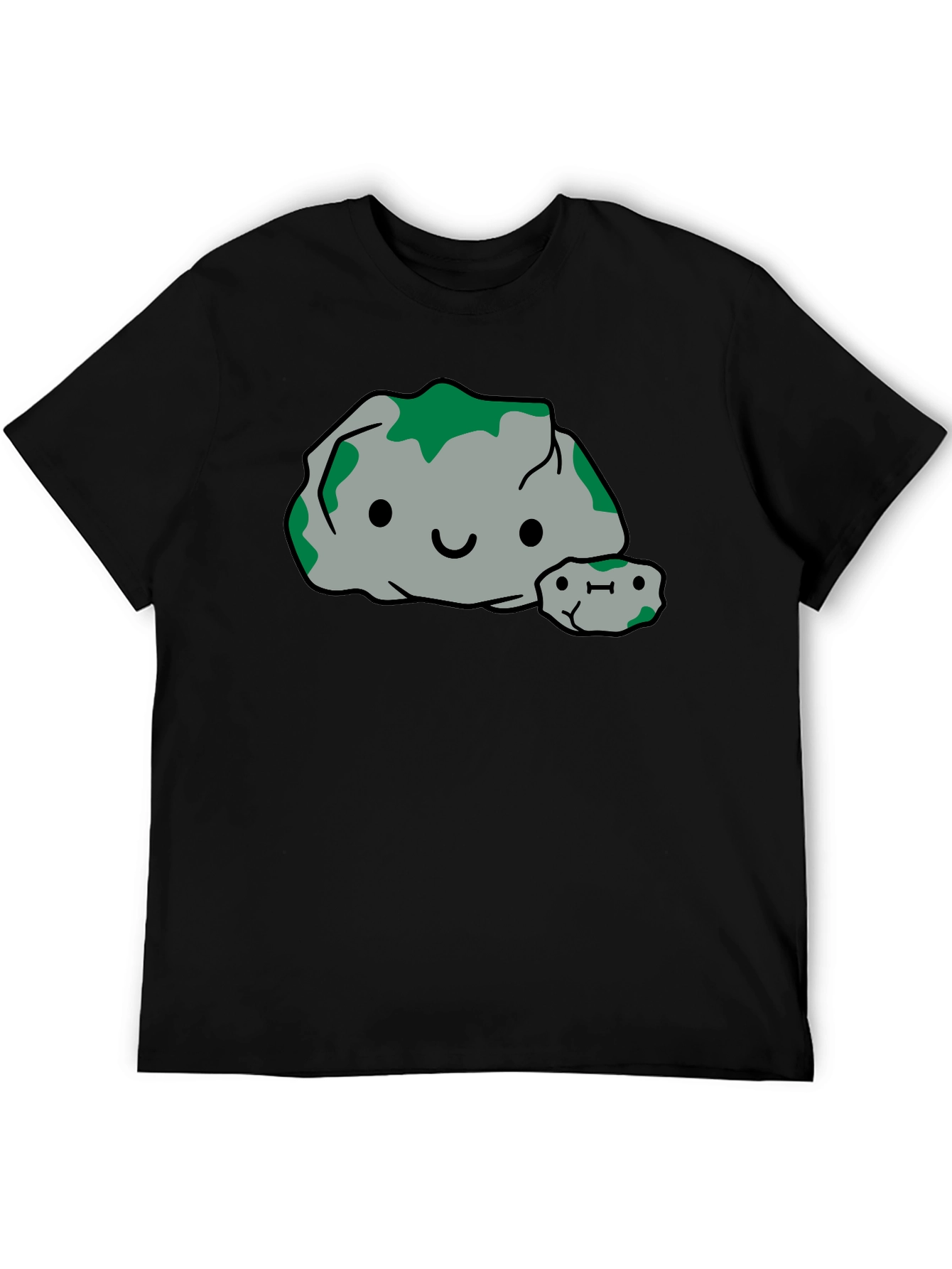 Cute Rock Family Graphic Tee - Black