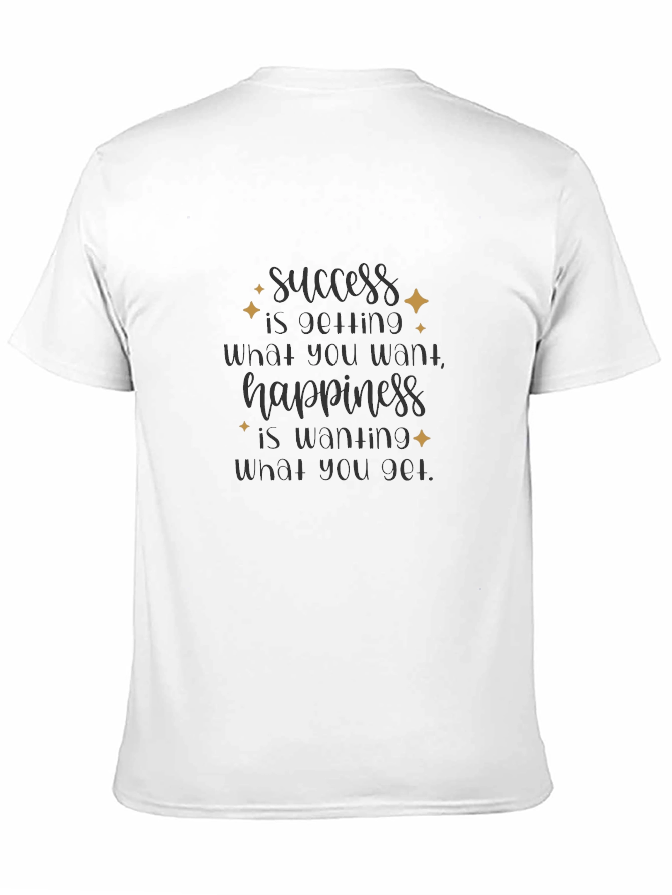 Success & Happiness Quote Black T-Shirt