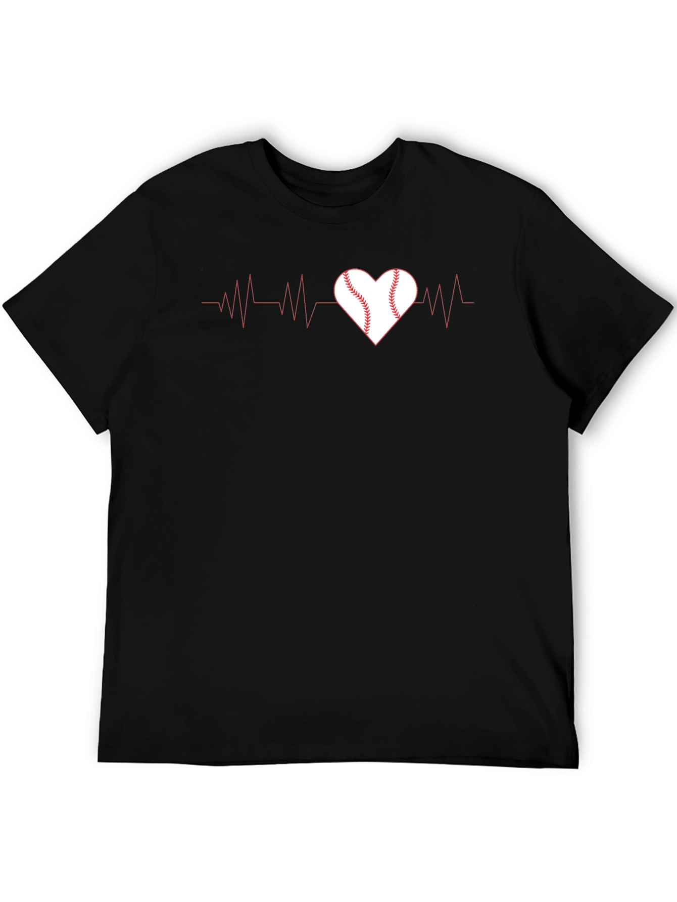 Baseball Heartbeat Graphic Tee - Love of the Game!