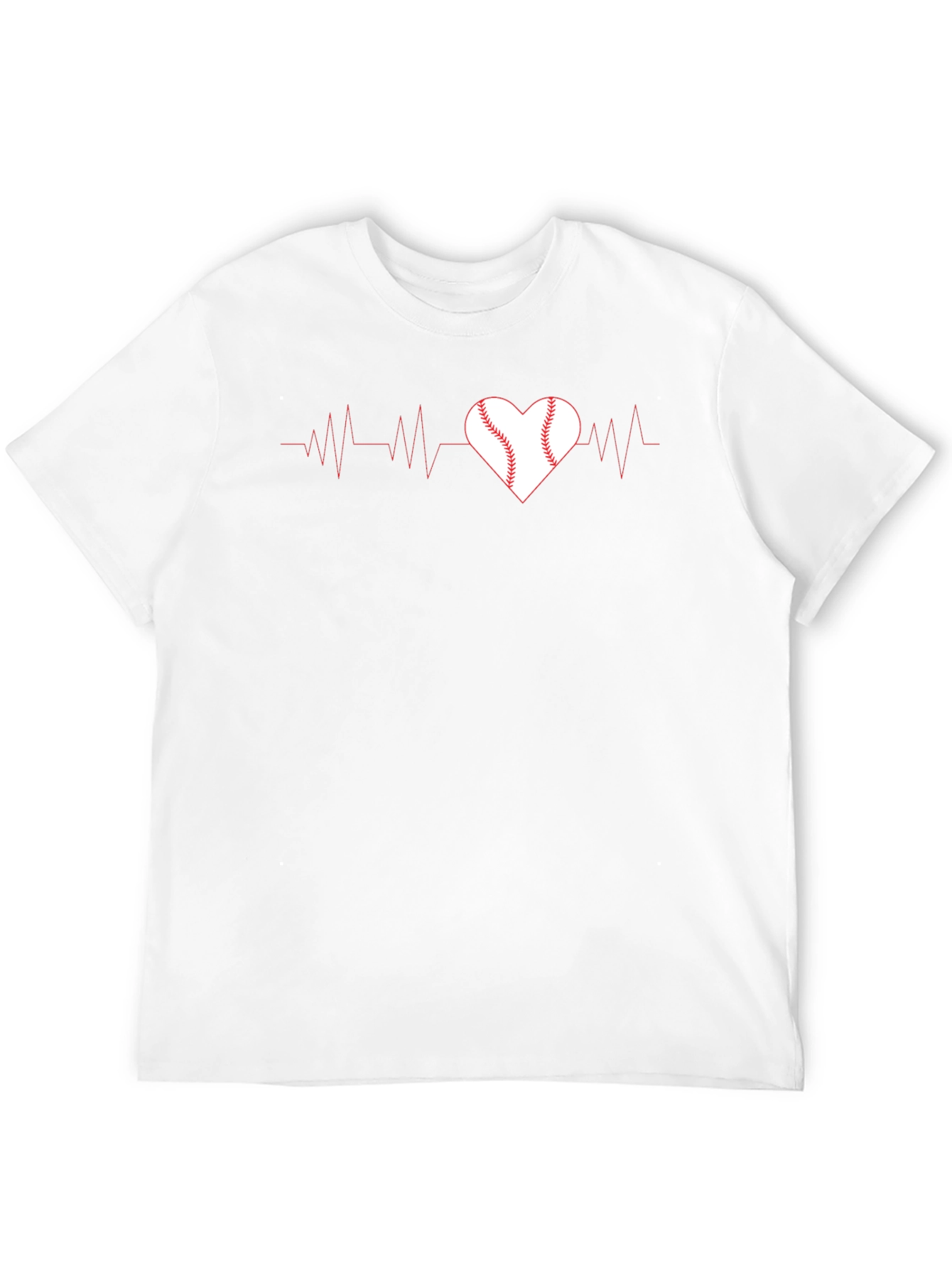 Baseball Heartbeat Graphic Tee - Love of the Game!