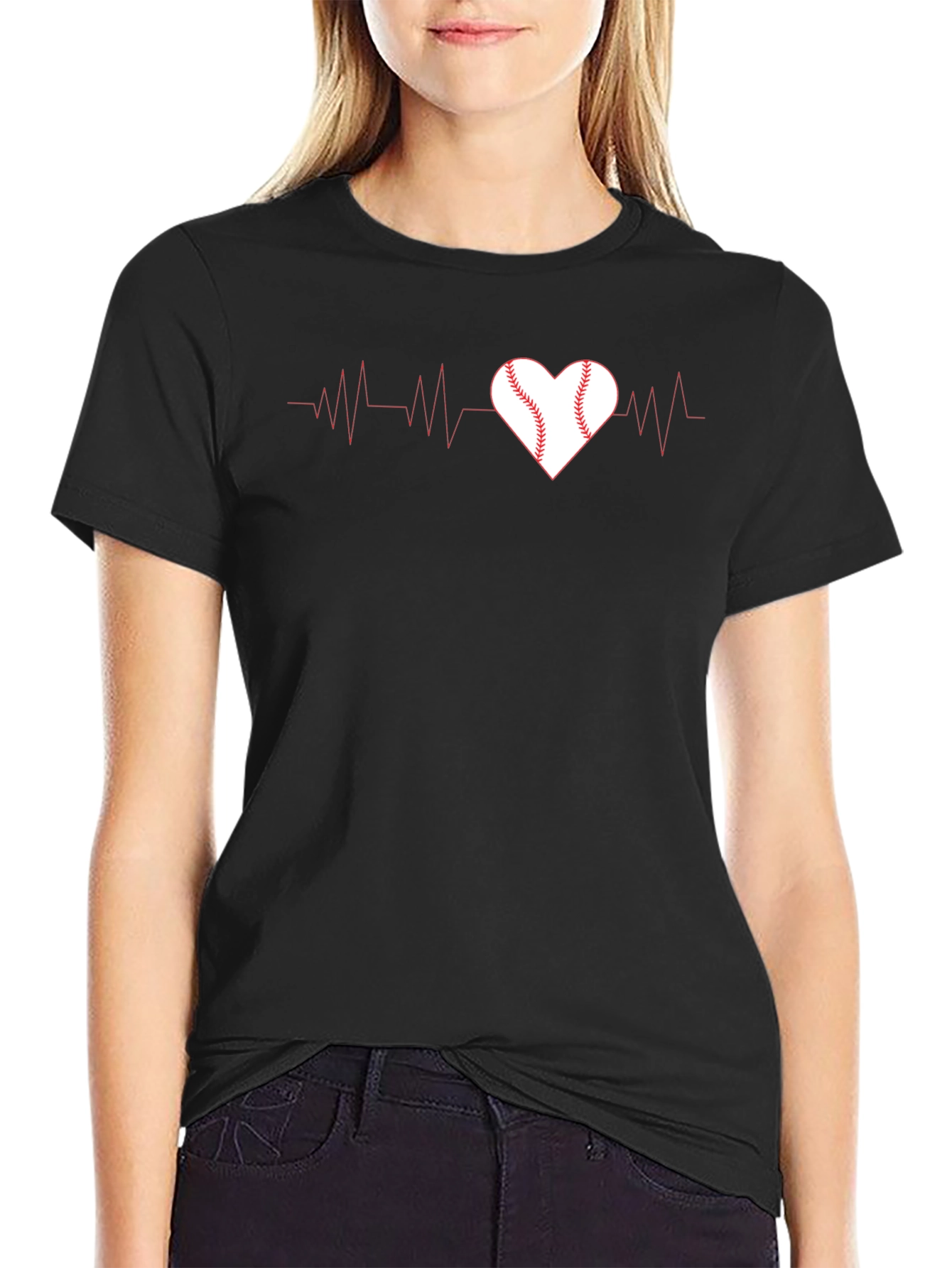 Baseball Heartbeat Graphic Tee - Love of the Game!