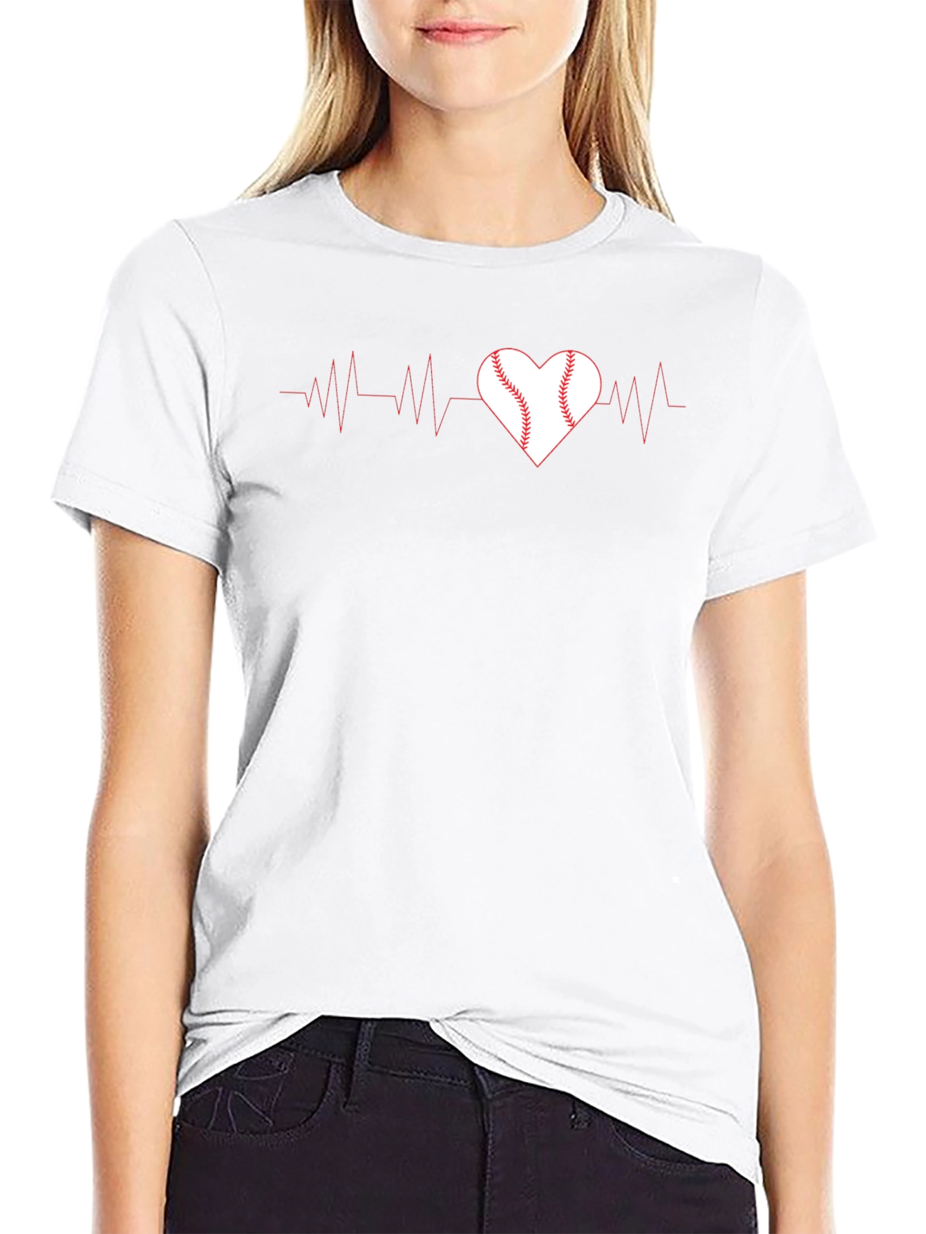 Baseball Heartbeat Graphic Tee - Love of the Game!