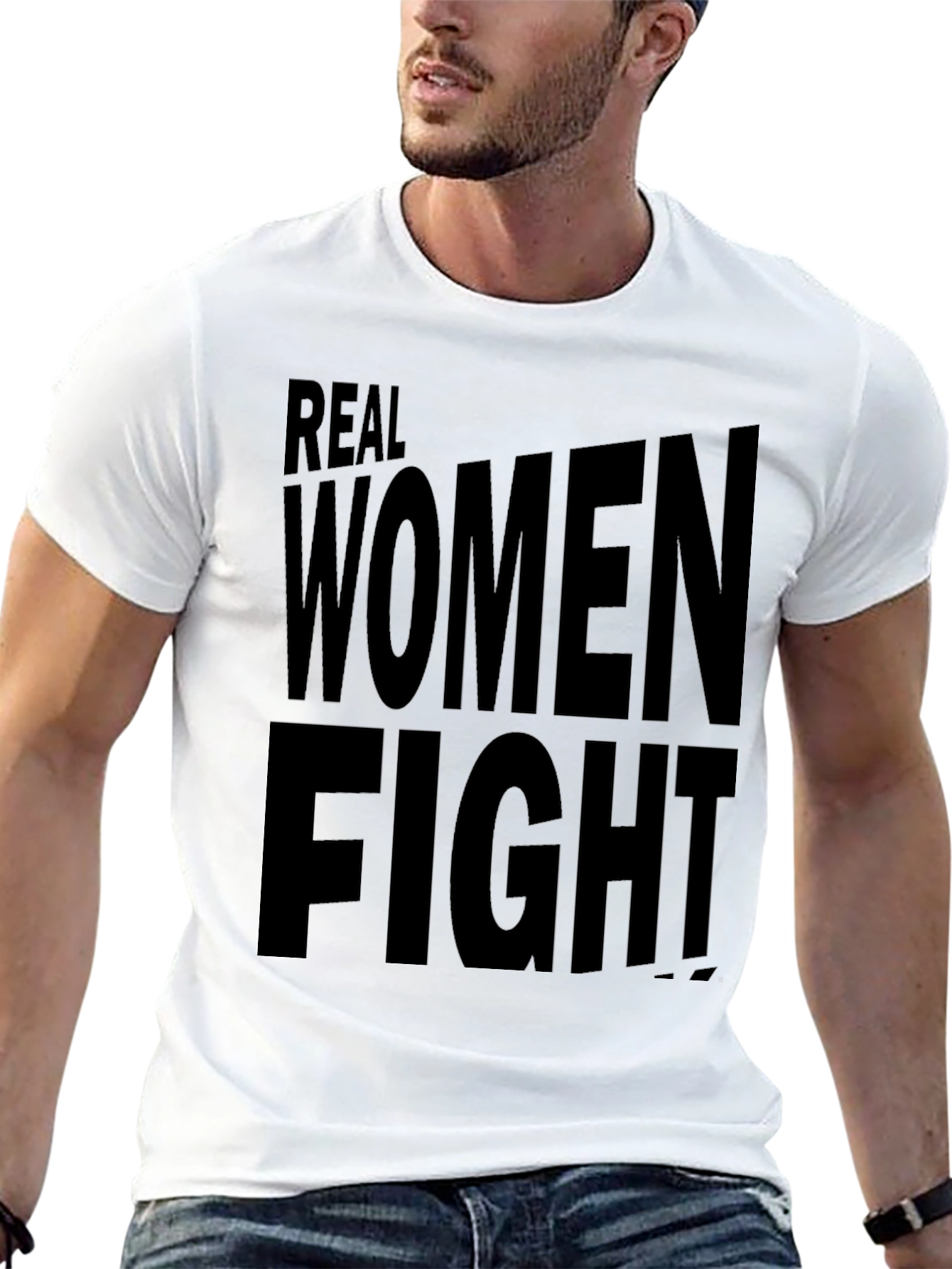 Real Women Fight Black T-Shirt