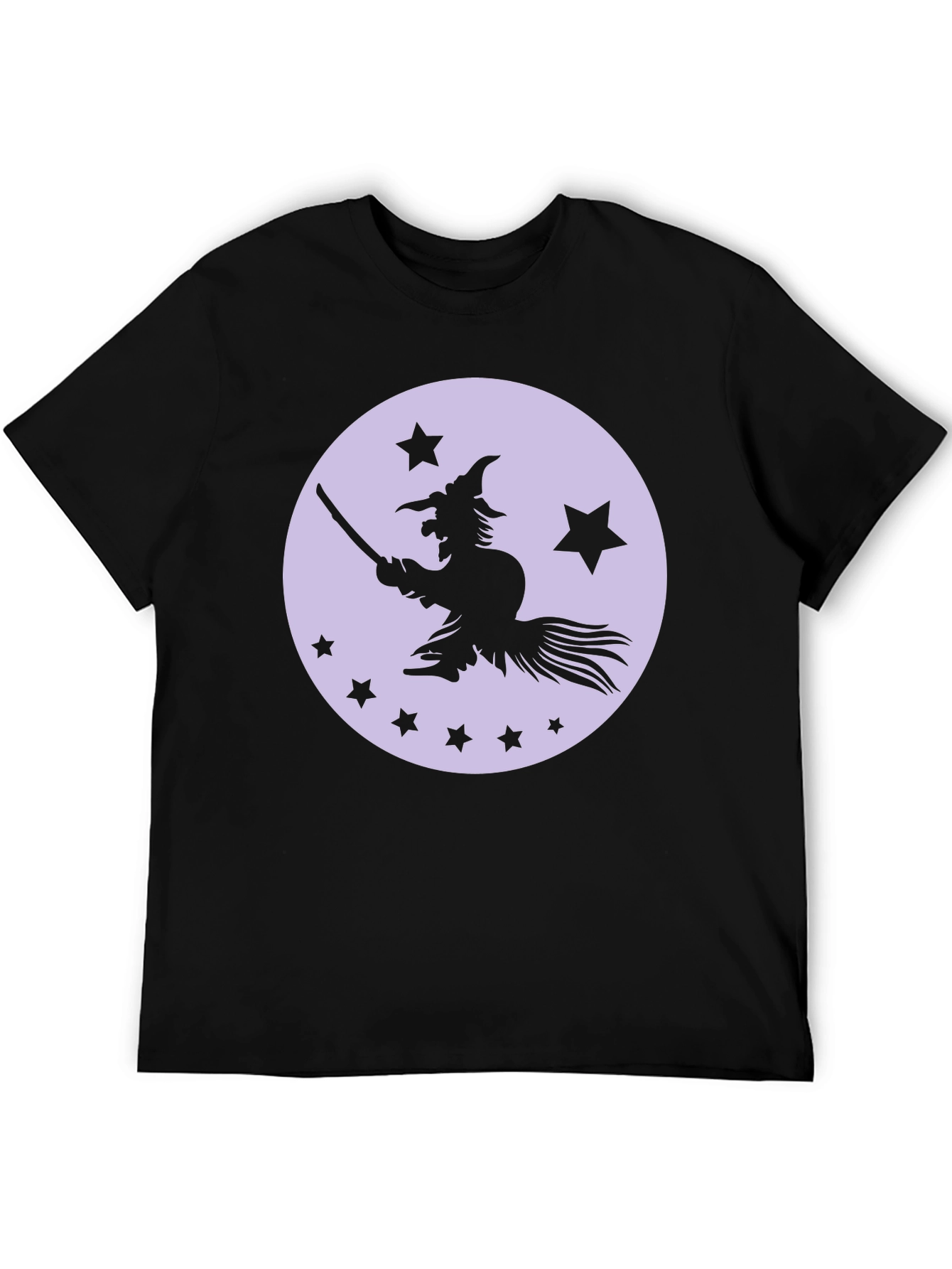 Witch & Stars Graphic Black T-Shirt