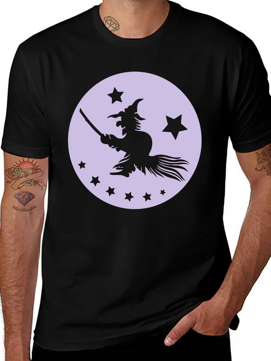 Witch & Stars Graphic Black T-Shirt
