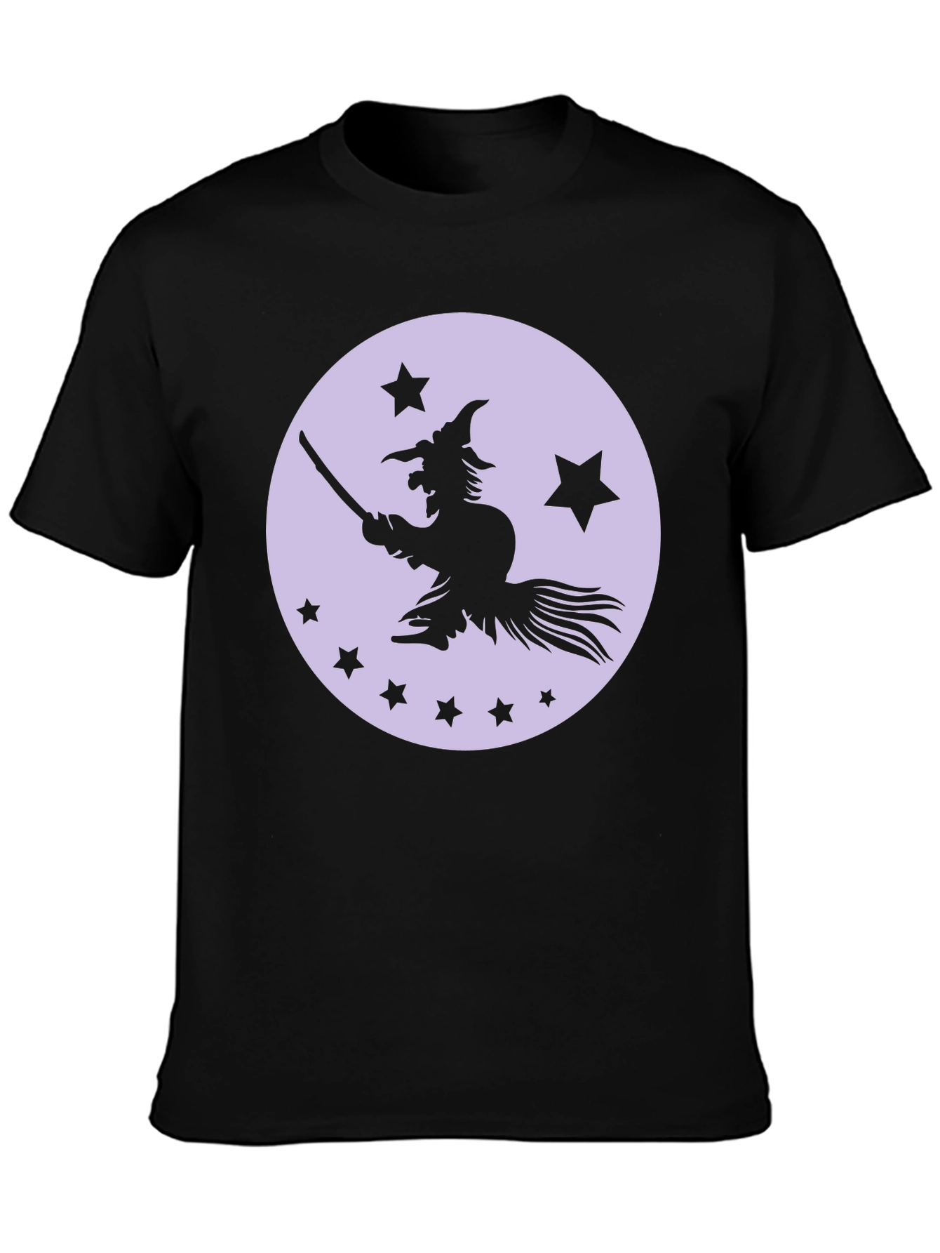 Witch & Stars Graphic Black T-Shirt