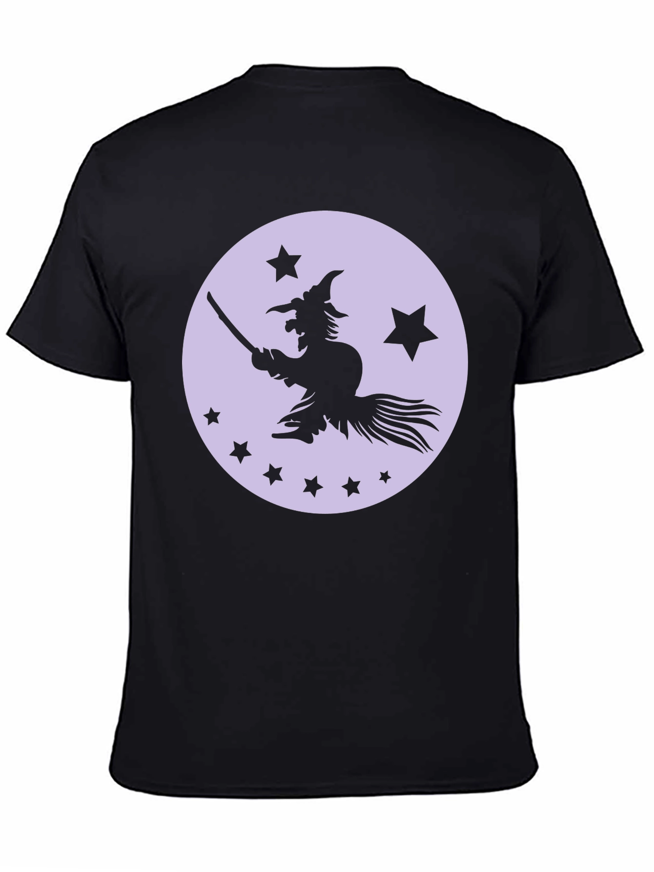 Witch & Stars Graphic Black T-Shirt