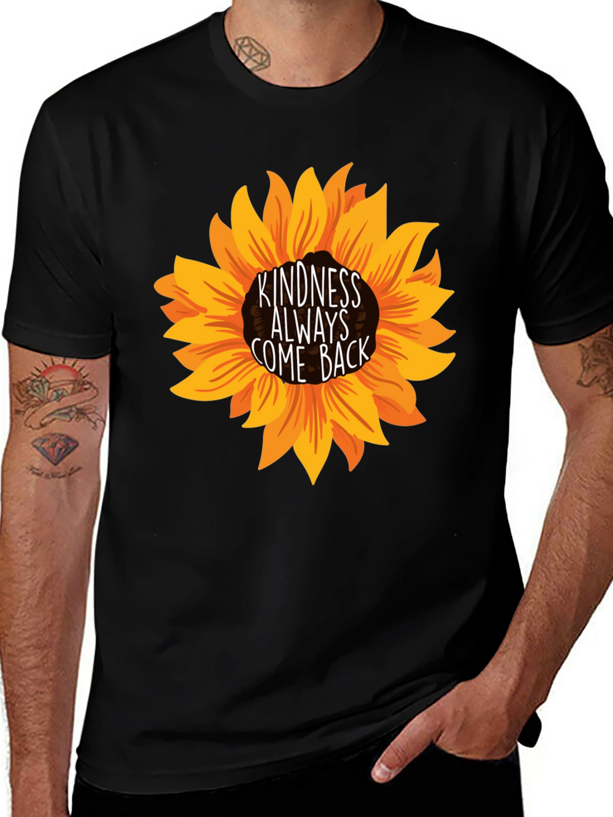 Kindness Always Come Back Sunflower Tee
