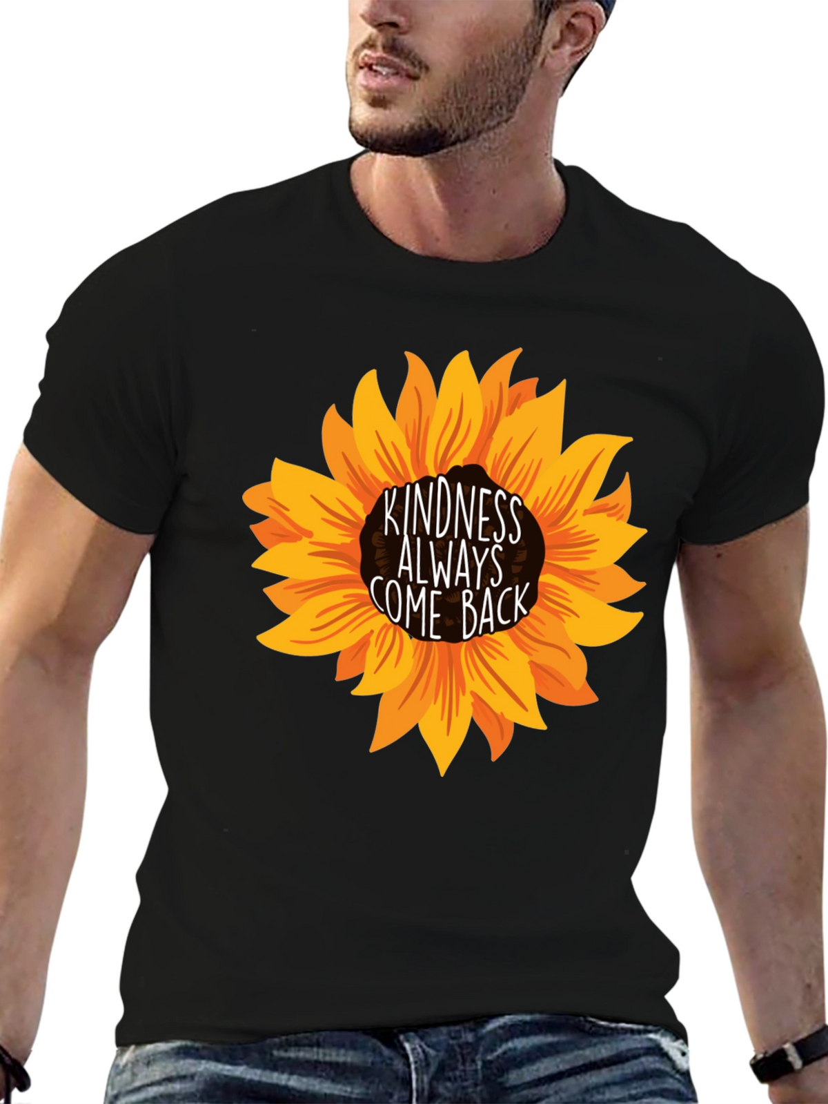 Kindness Always Come Back Sunflower Tee
