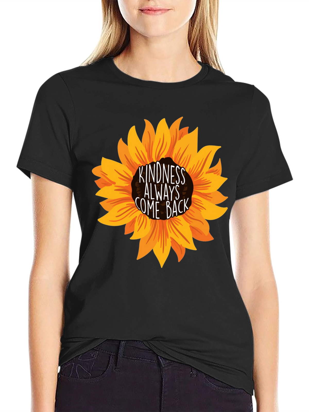 Kindness Always Come Back Sunflower Tee