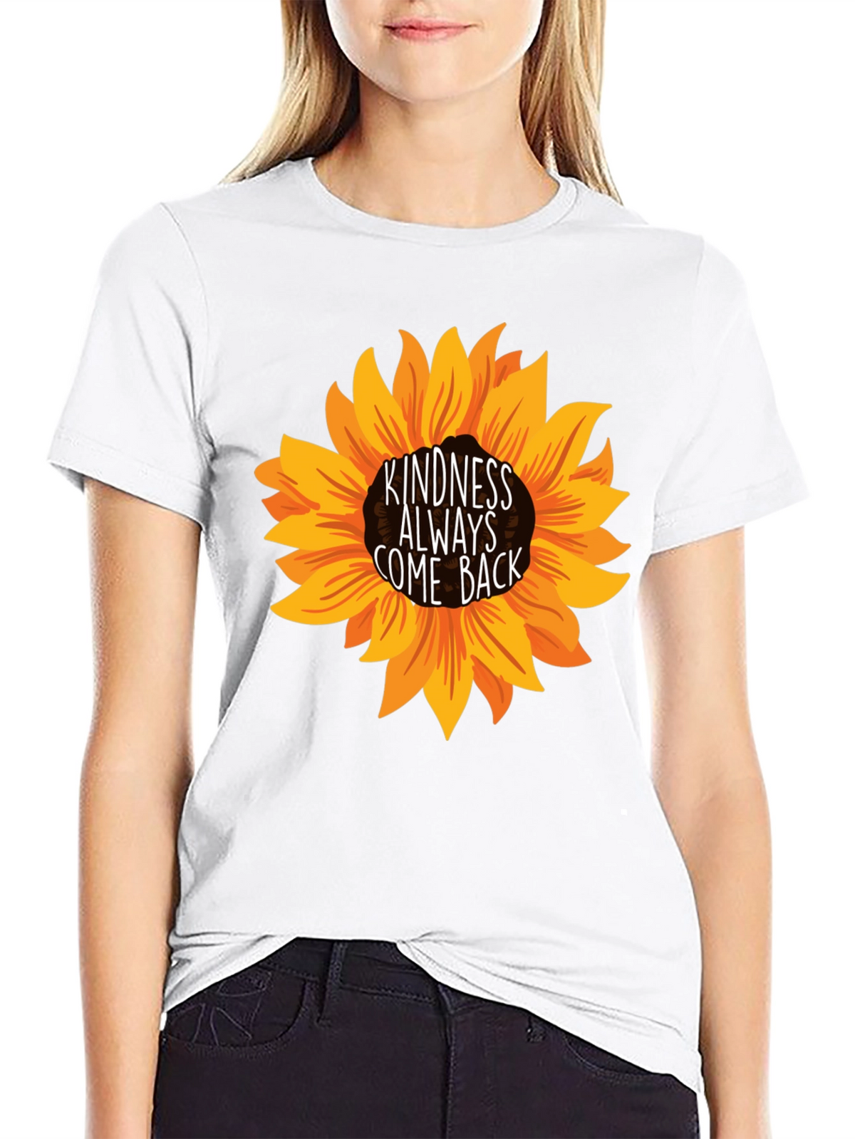 Kindness Always Come Back Sunflower Tee