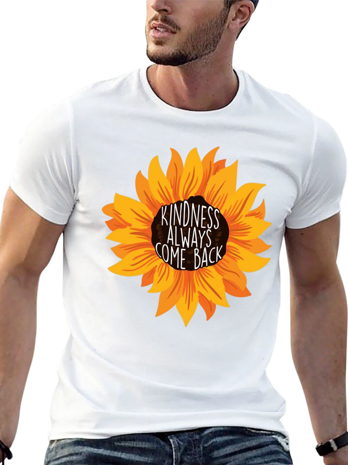 Kindness Always Come Back Sunflower Tee