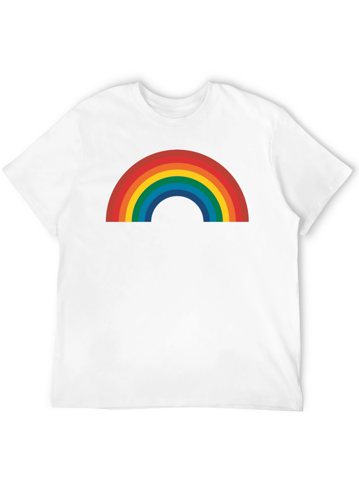 Rainbow Graphic Tee - Black Cotton Blend Shirt
