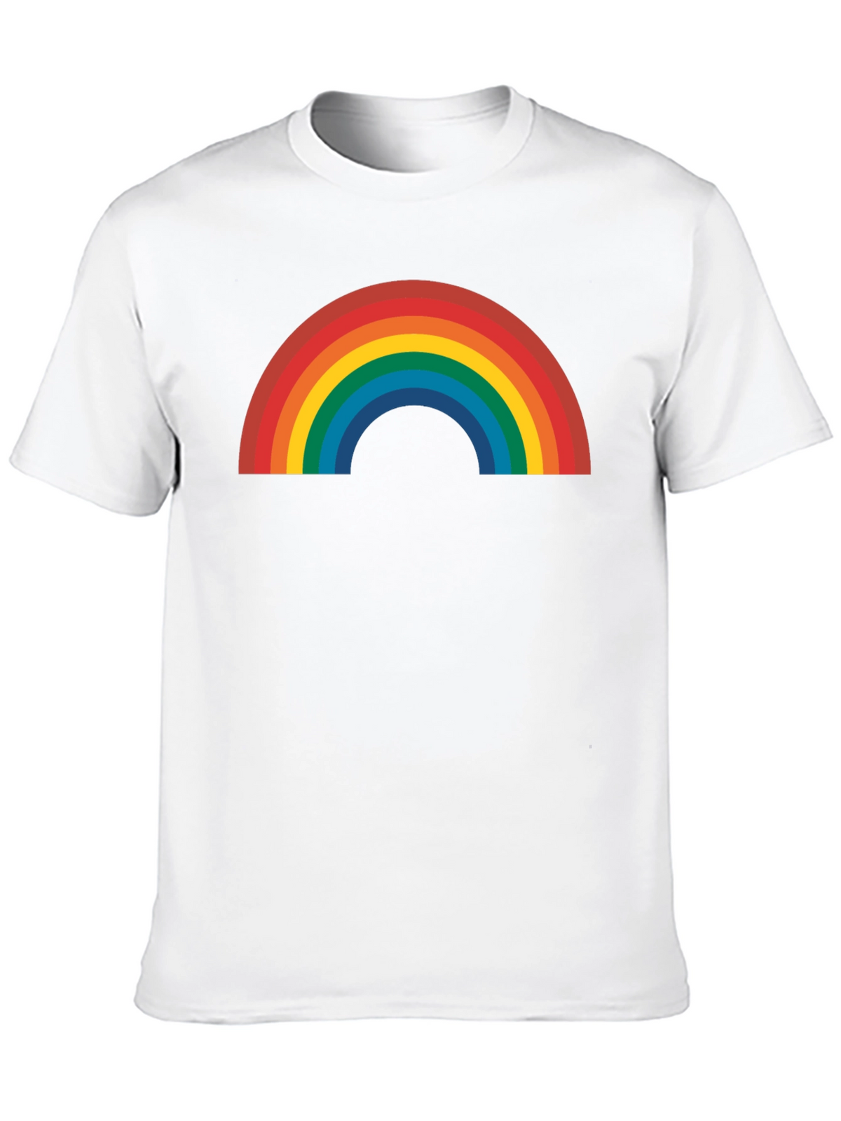 Rainbow Graphic Tee - Black Cotton Blend Shirt