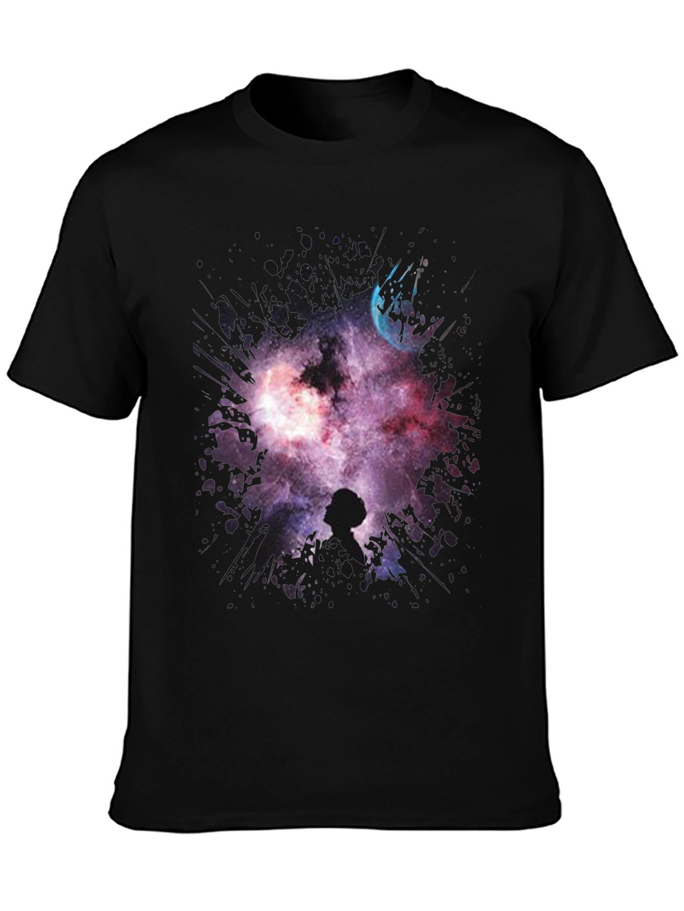 Cosmic Princess Leia Black T-Shirt