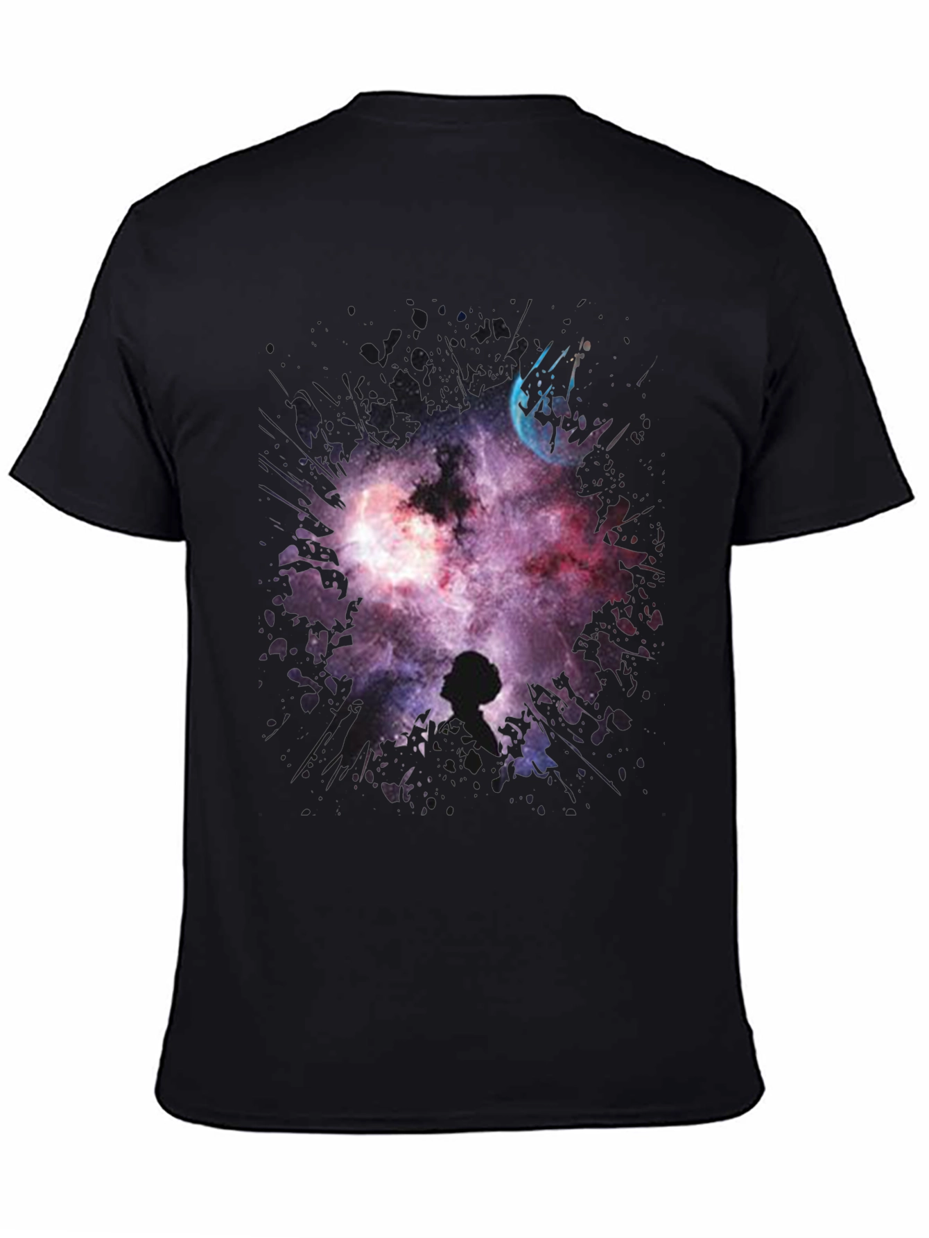 Cosmic Princess Leia Black T-Shirt
