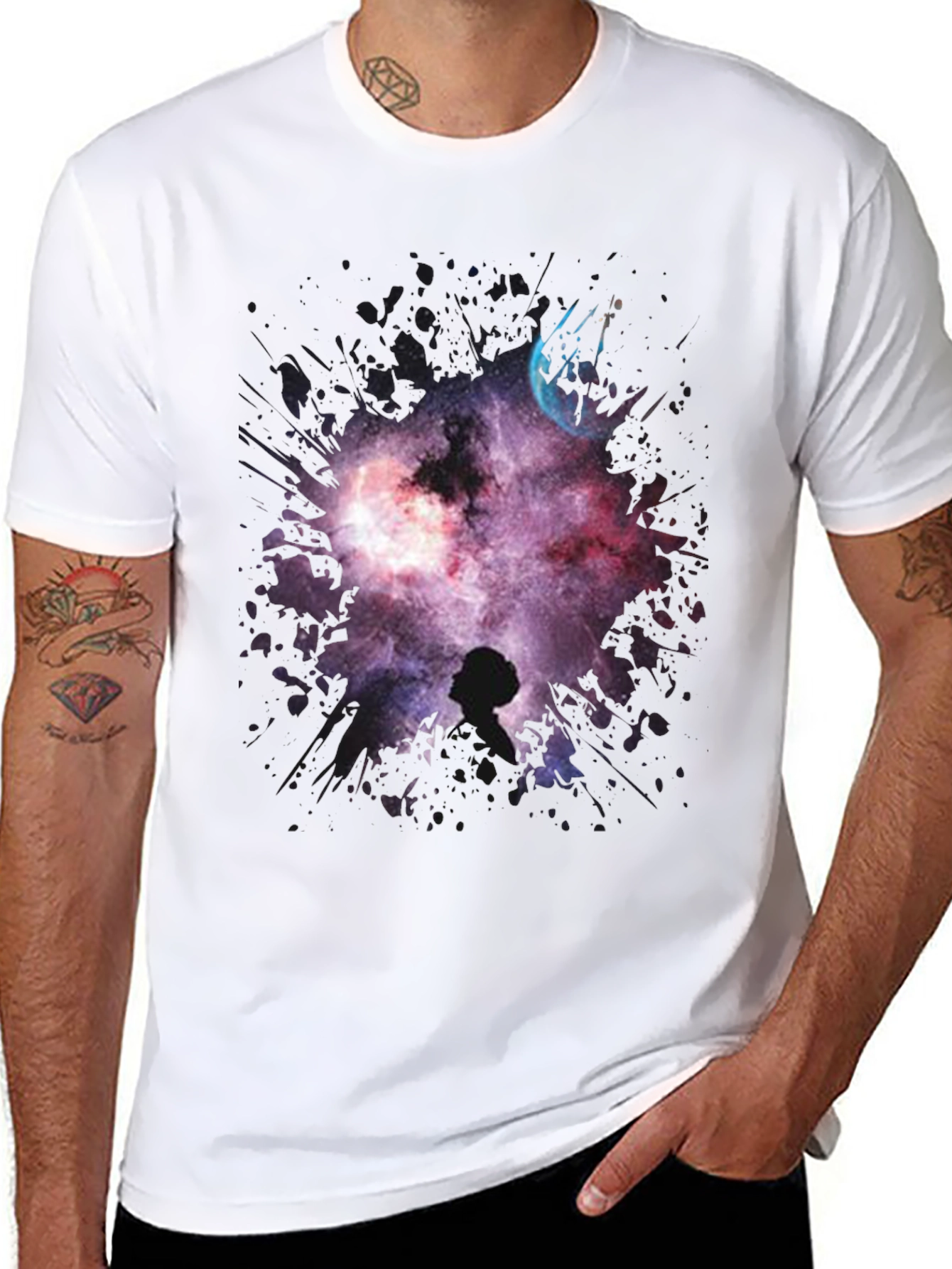 Cosmic Princess Leia Black T-Shirt
