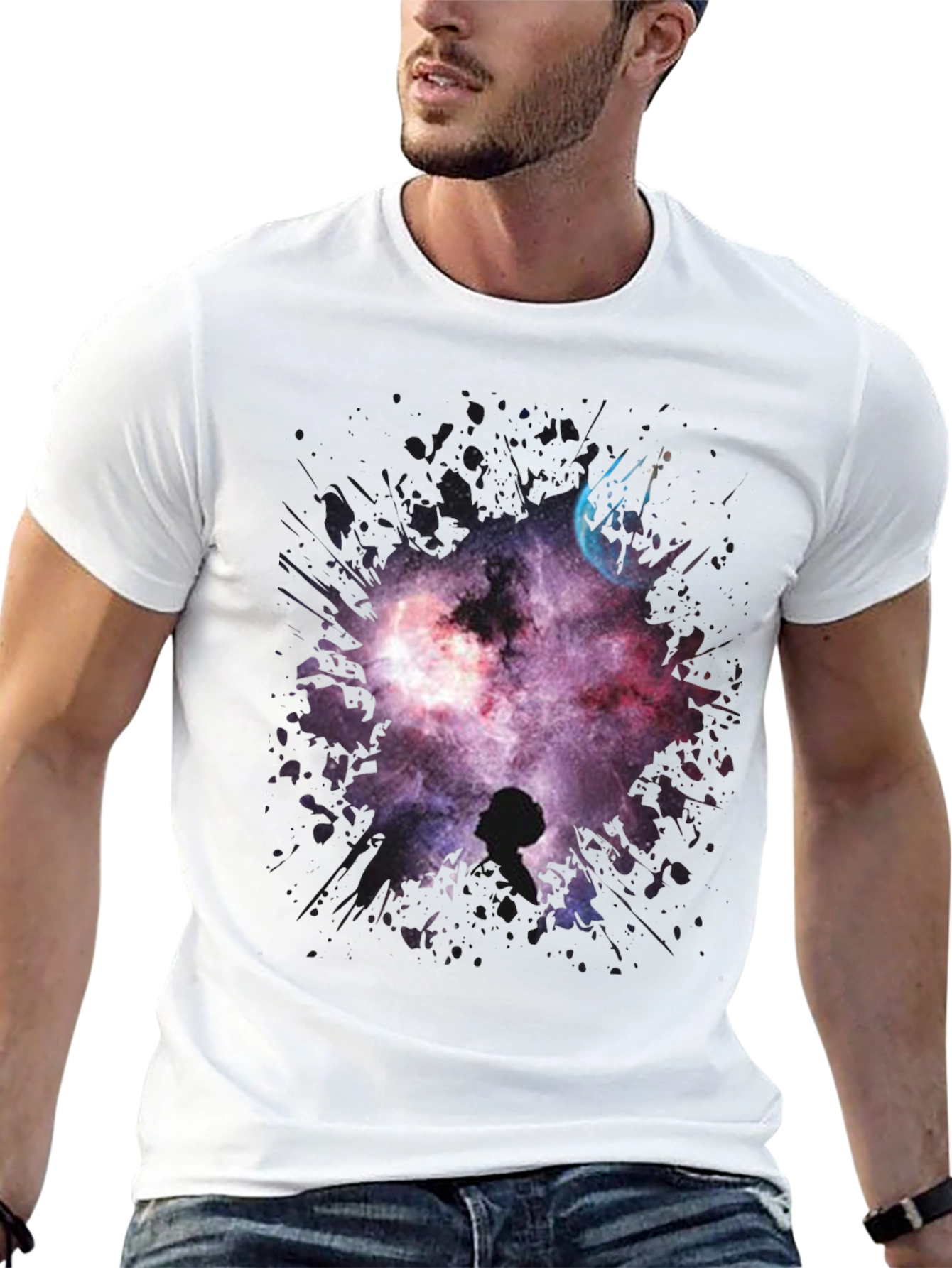 Cosmic Princess Leia Black T-Shirt