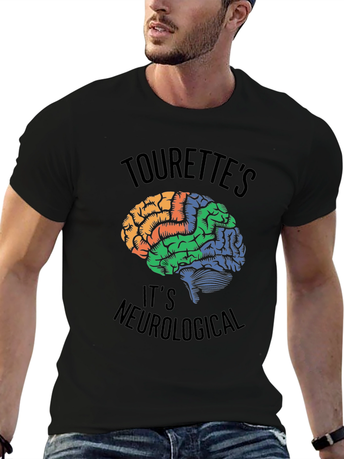 Tourettes Awareness Brain T-Shirt - Neurological Tee