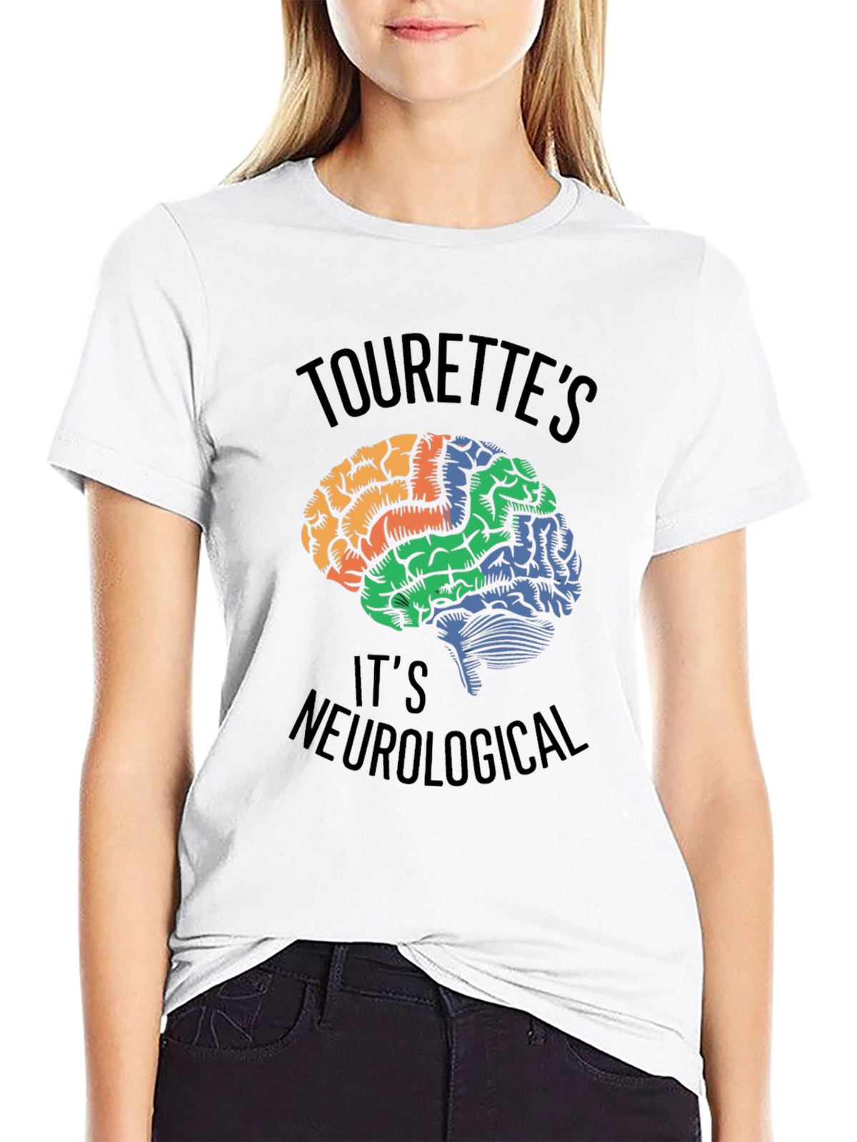 Tourettes Awareness Brain T-Shirt - Neurological Tee
