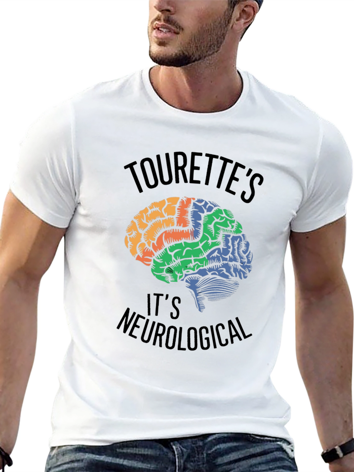 Tourettes Awareness Brain T-Shirt - Neurological Tee