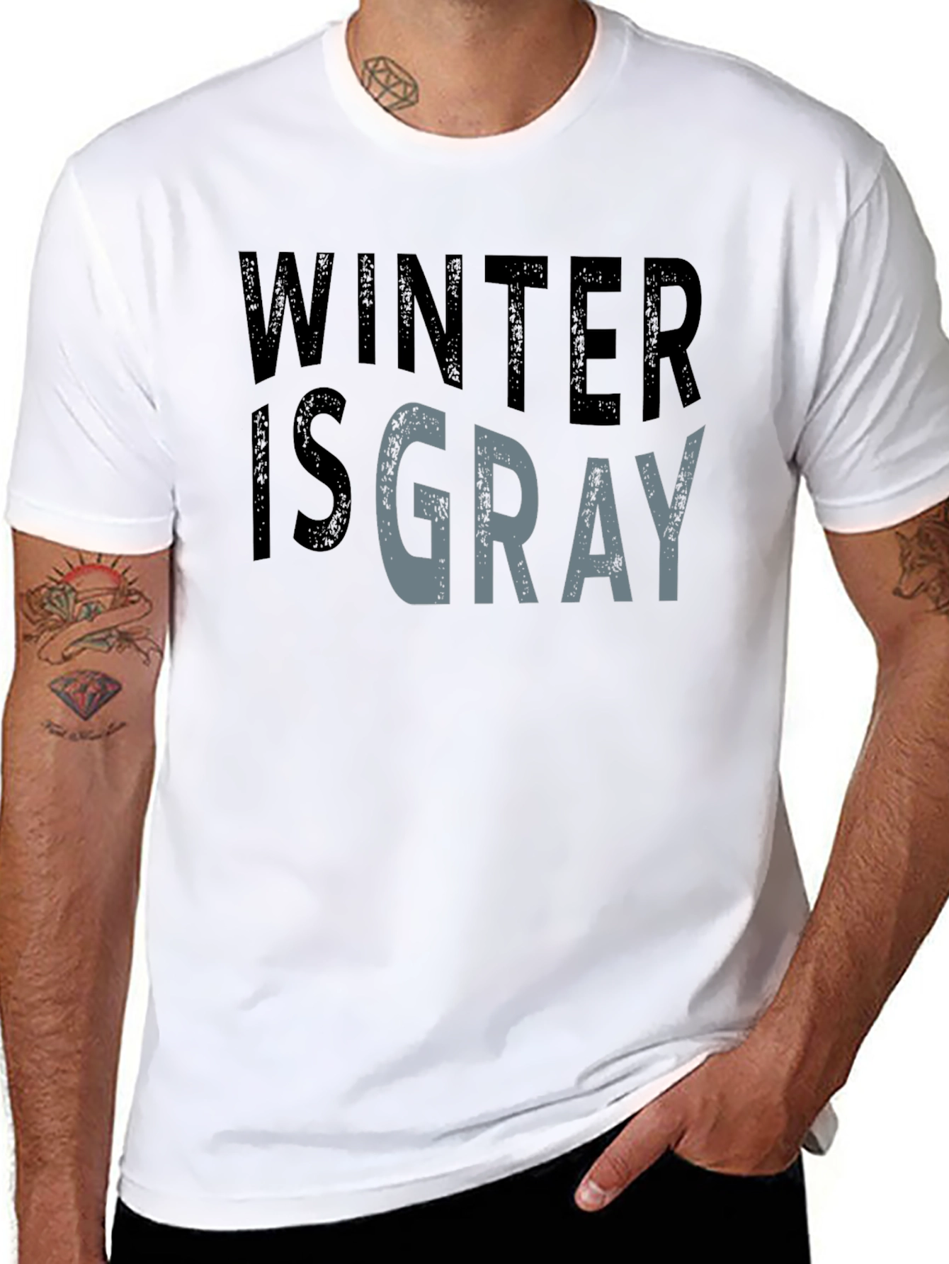 Winter is Gray Graphic Tee - Soft Cotton Blend
