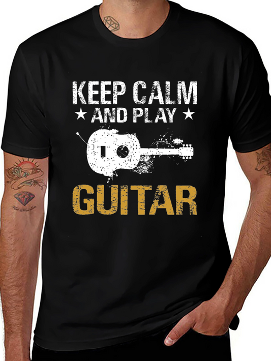 Keep Calm Guitar T-Shirt - Music Lover Tee