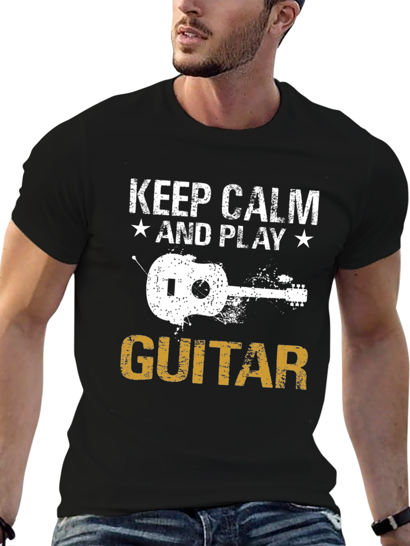 Keep Calm Guitar T-Shirt - Music Lover Tee