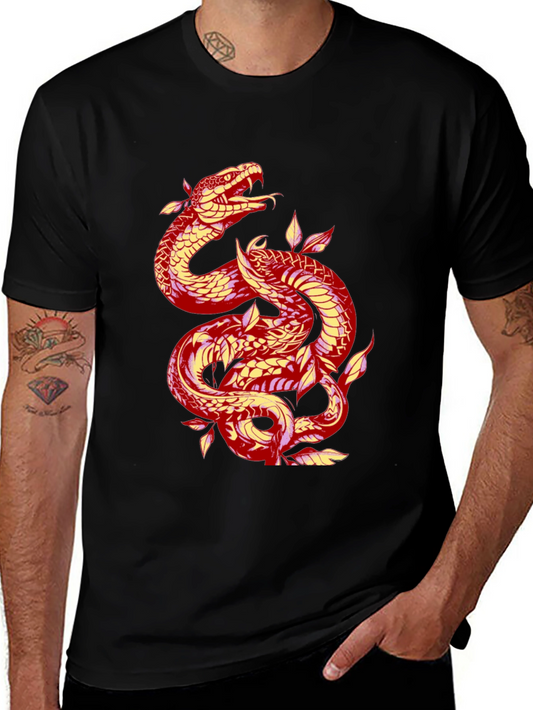 Snake Graphic Tee - Mens Black T-Shirt