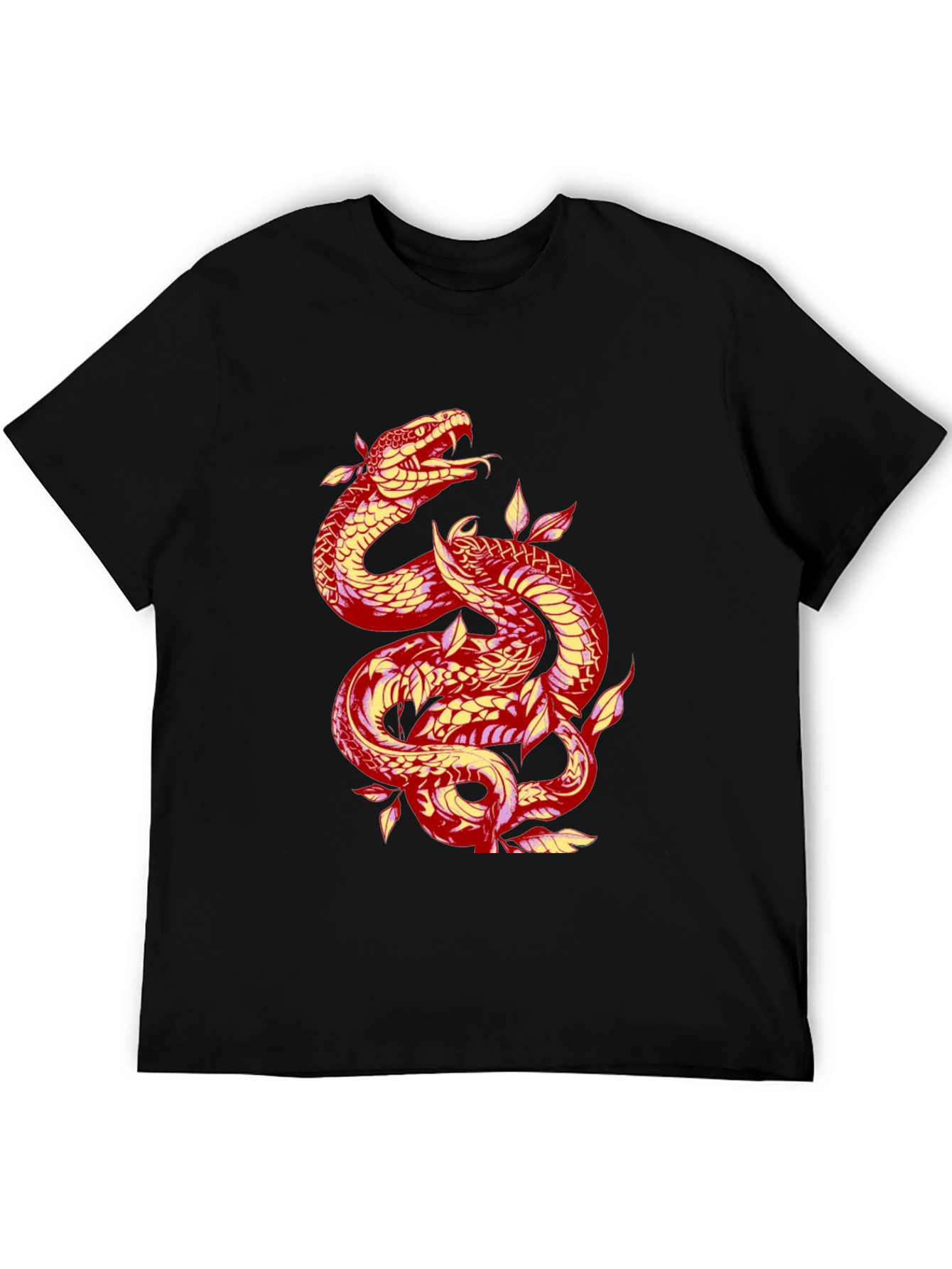 Snake Graphic Tee - Mens Black T-Shirt
