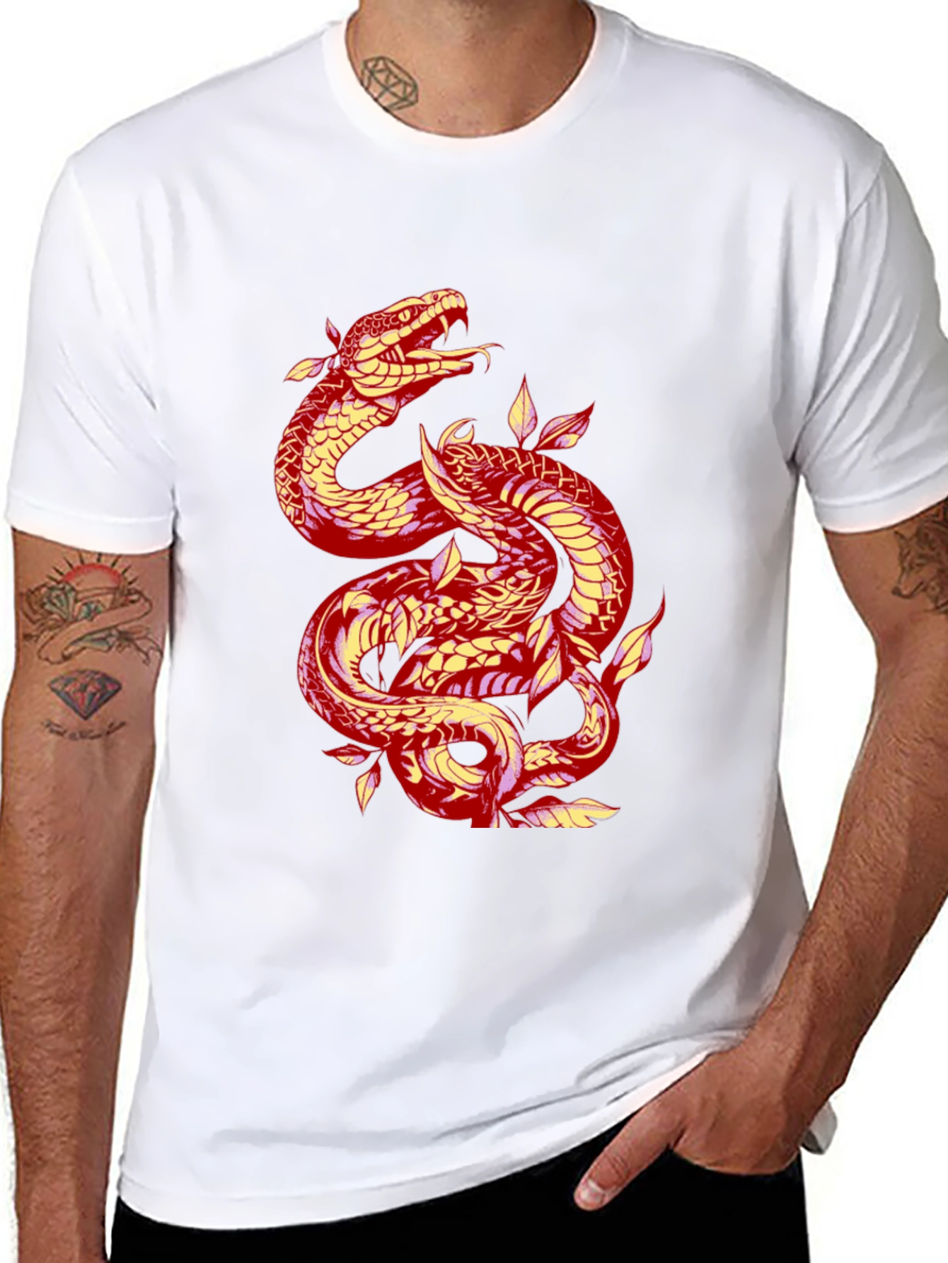 Snake Graphic Tee - Mens Black T-Shirt