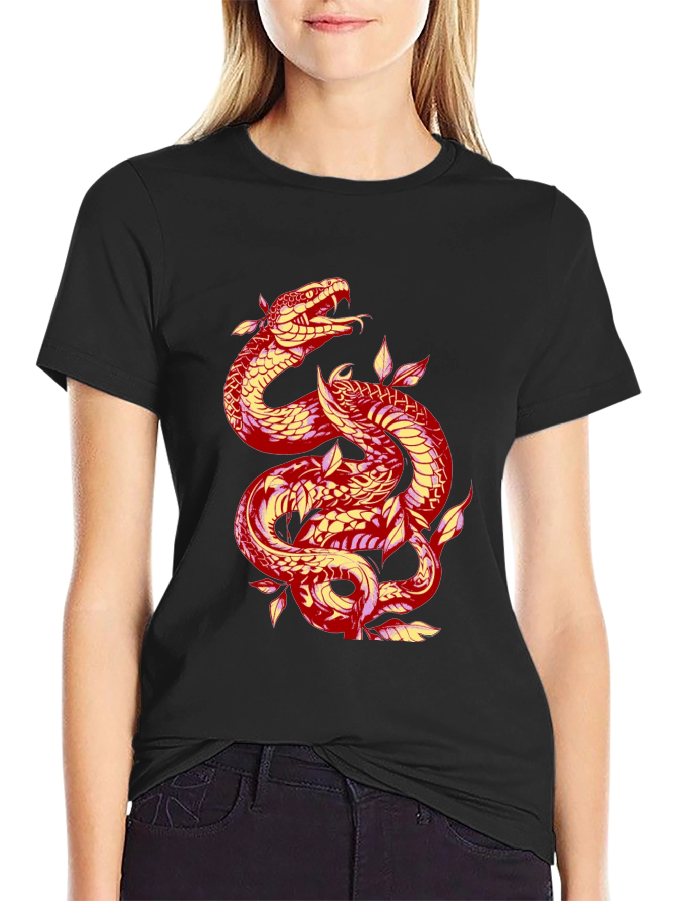 Snake Graphic Tee - Mens Black T-Shirt