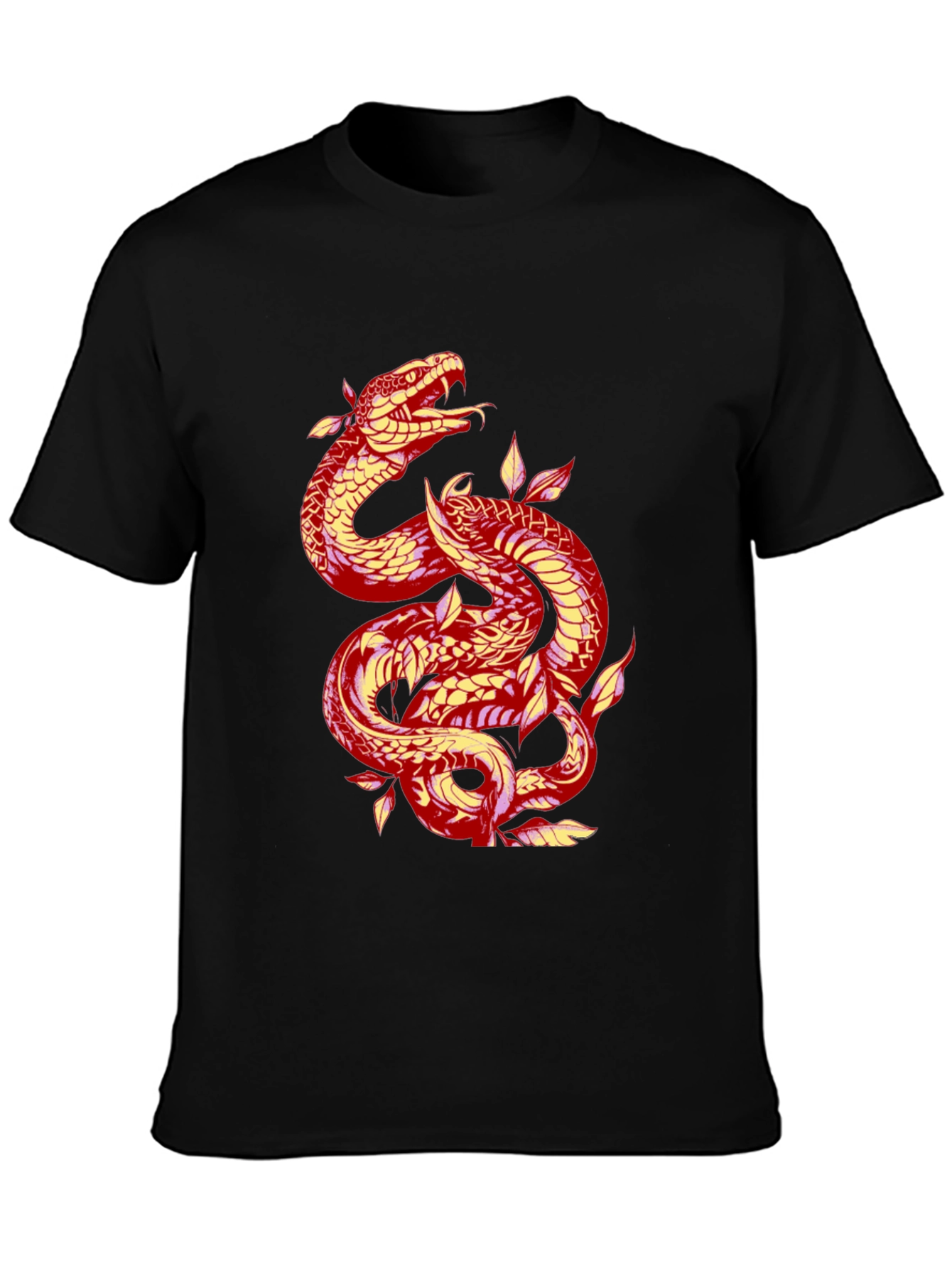 Snake Graphic Tee - Mens Black T-Shirt