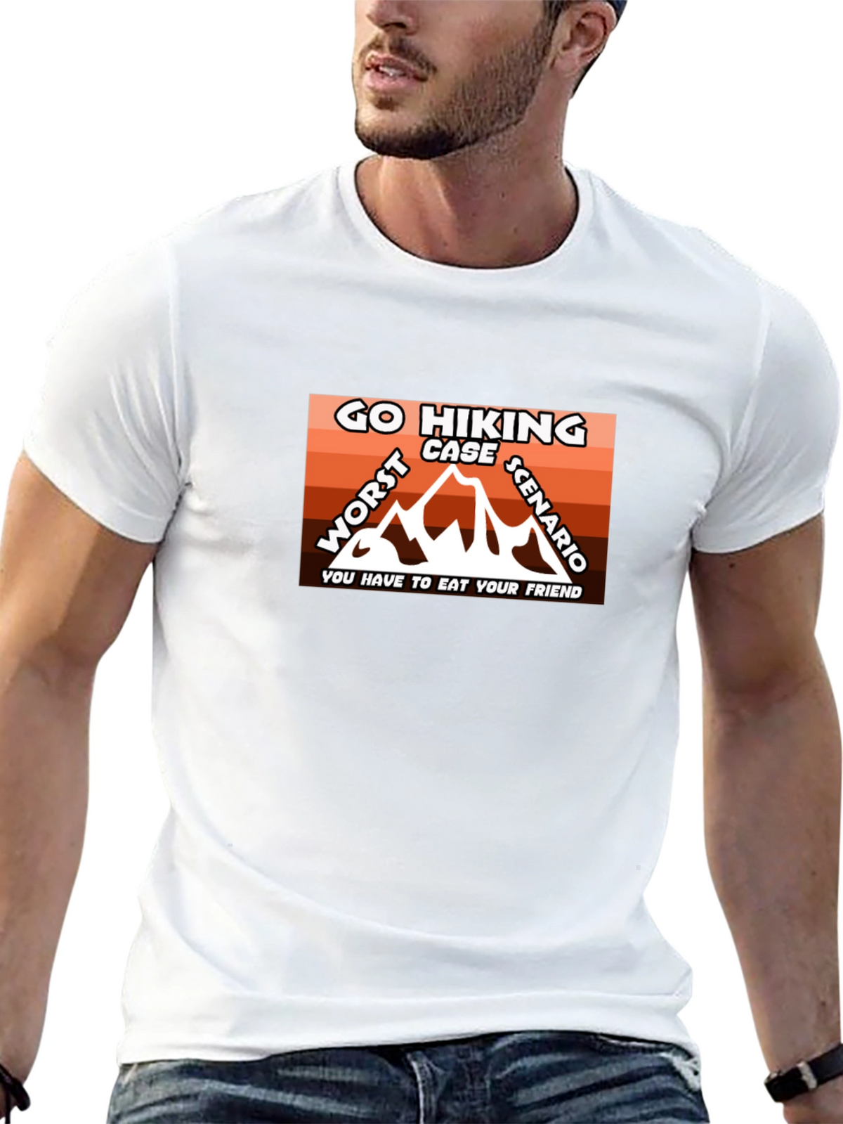 Go Hiking Worst Case Scenario Graphic Tee