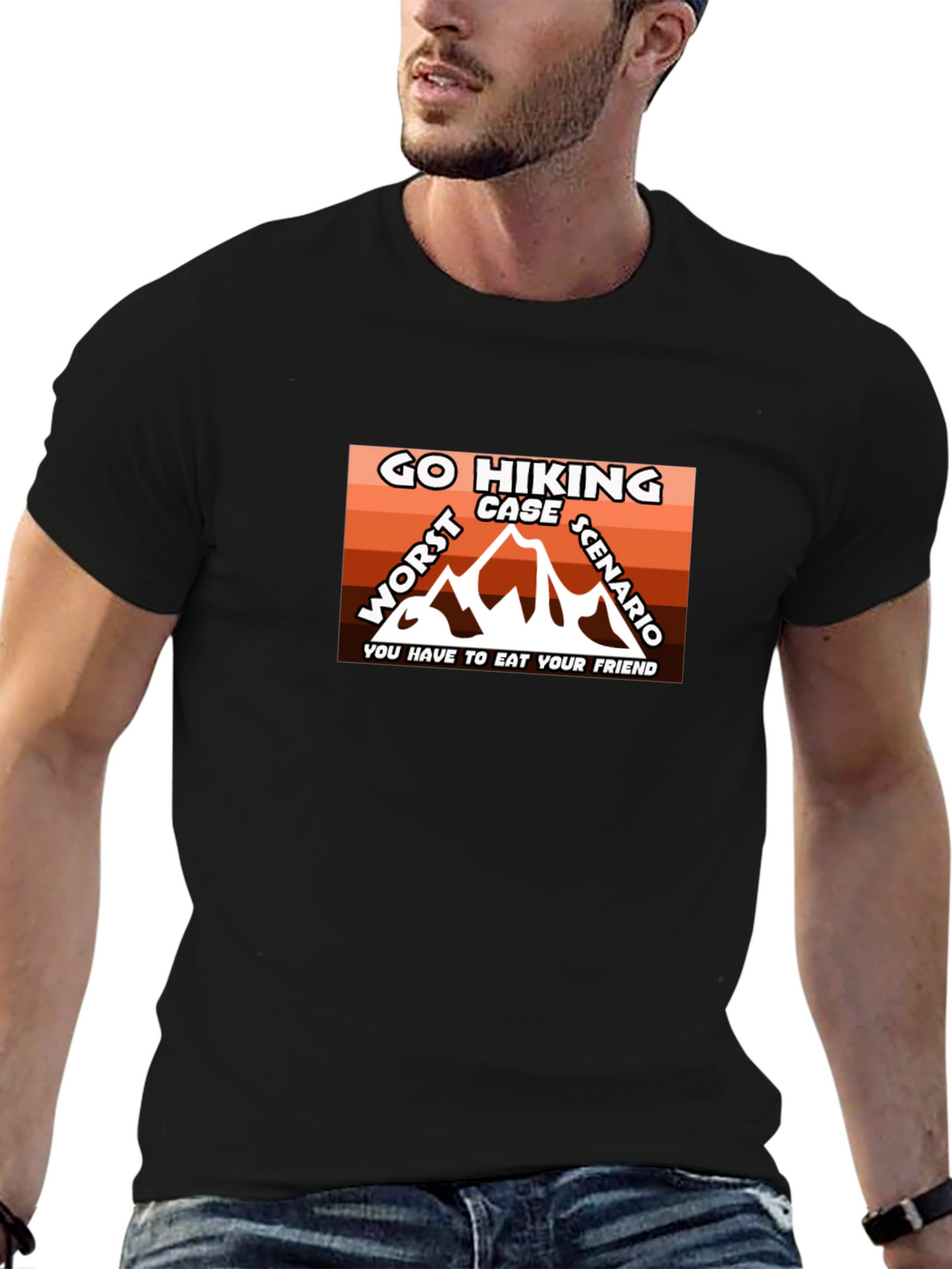 Go Hiking Worst Case Scenario Graphic Tee