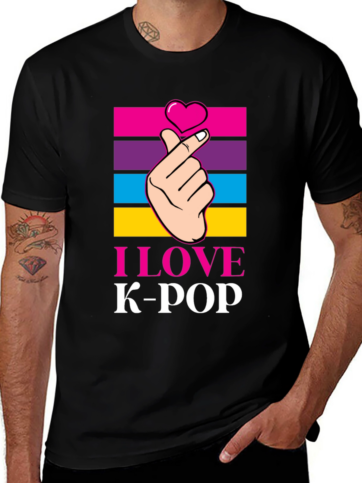 I Love K-Pop T-Shirt Korean Pop Music Tee