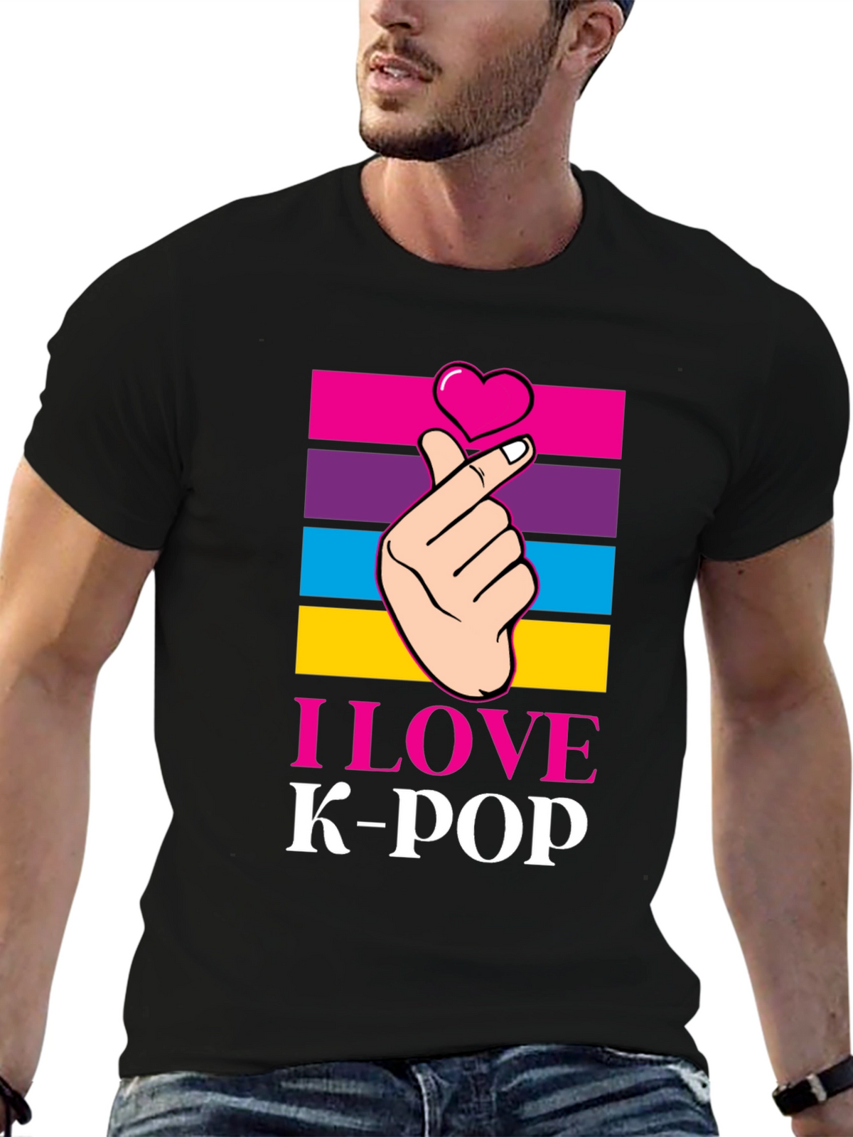 I Love K-Pop T-Shirt Korean Pop Music Tee