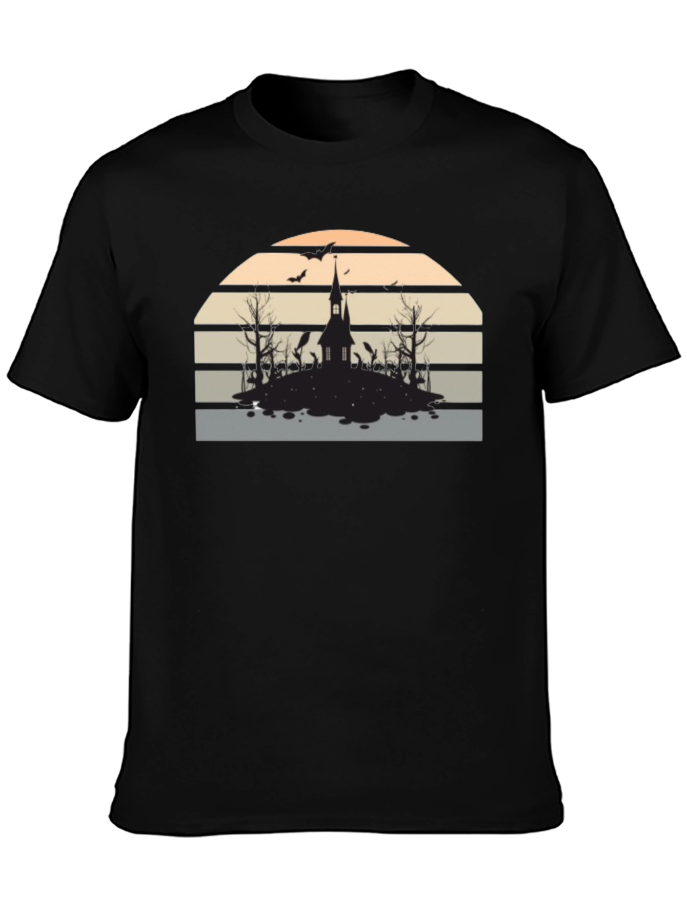 Spooky Sunset Graphic Tee - Halloween Ready!