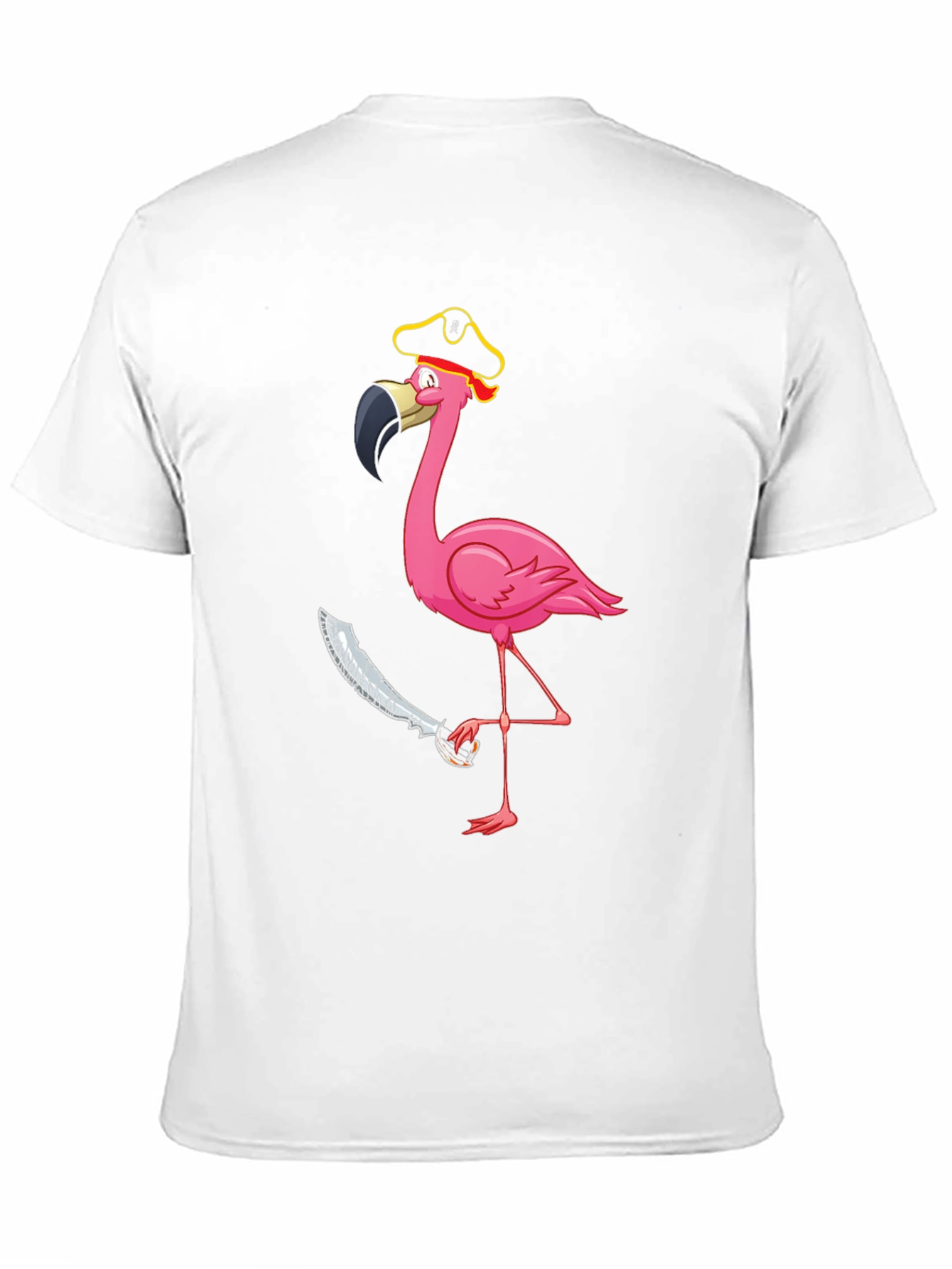Pirate Flamingo Graphic Tee - Mens Black T-Shirt