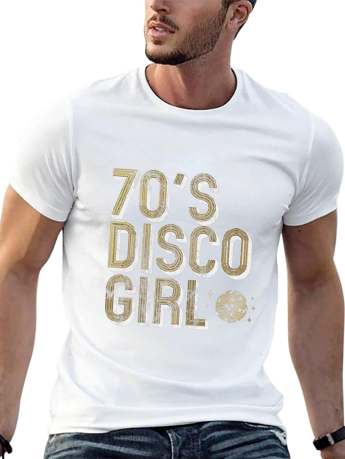 70s Disco Girl Graphic T-Shirt - Retro Party Tee
