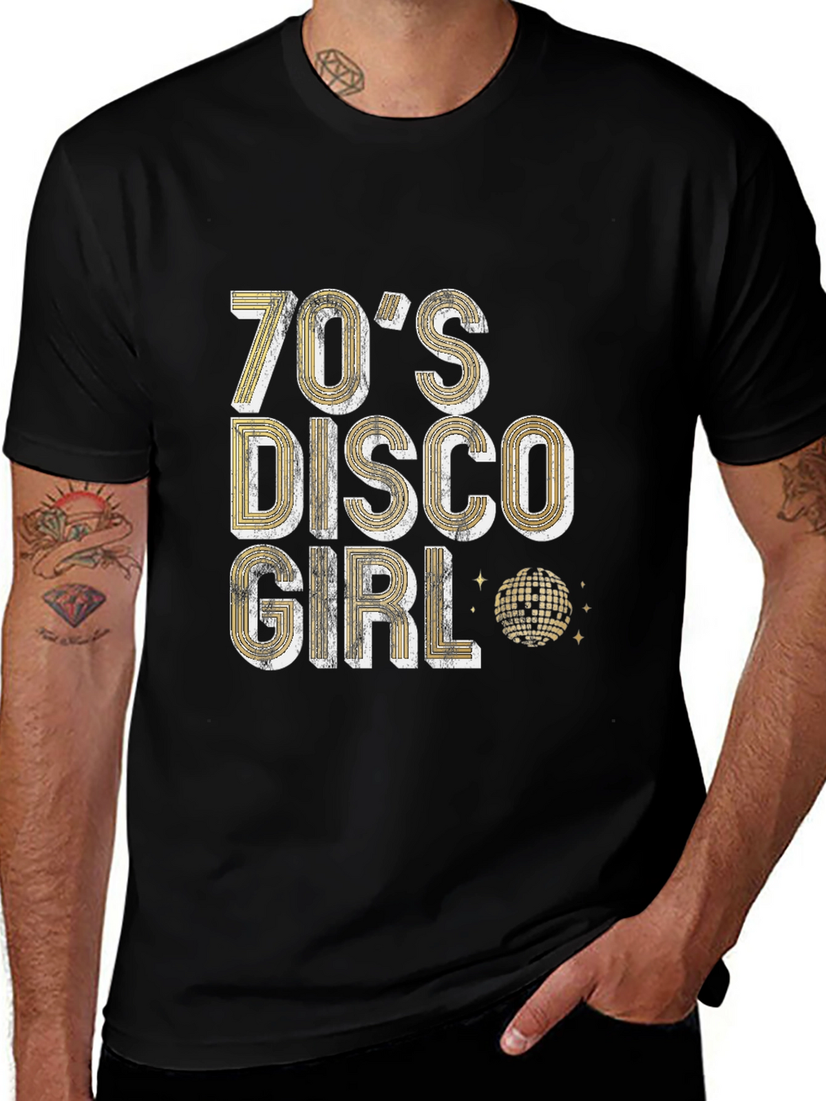 70s Disco Girl Graphic T-Shirt - Retro Party Tee