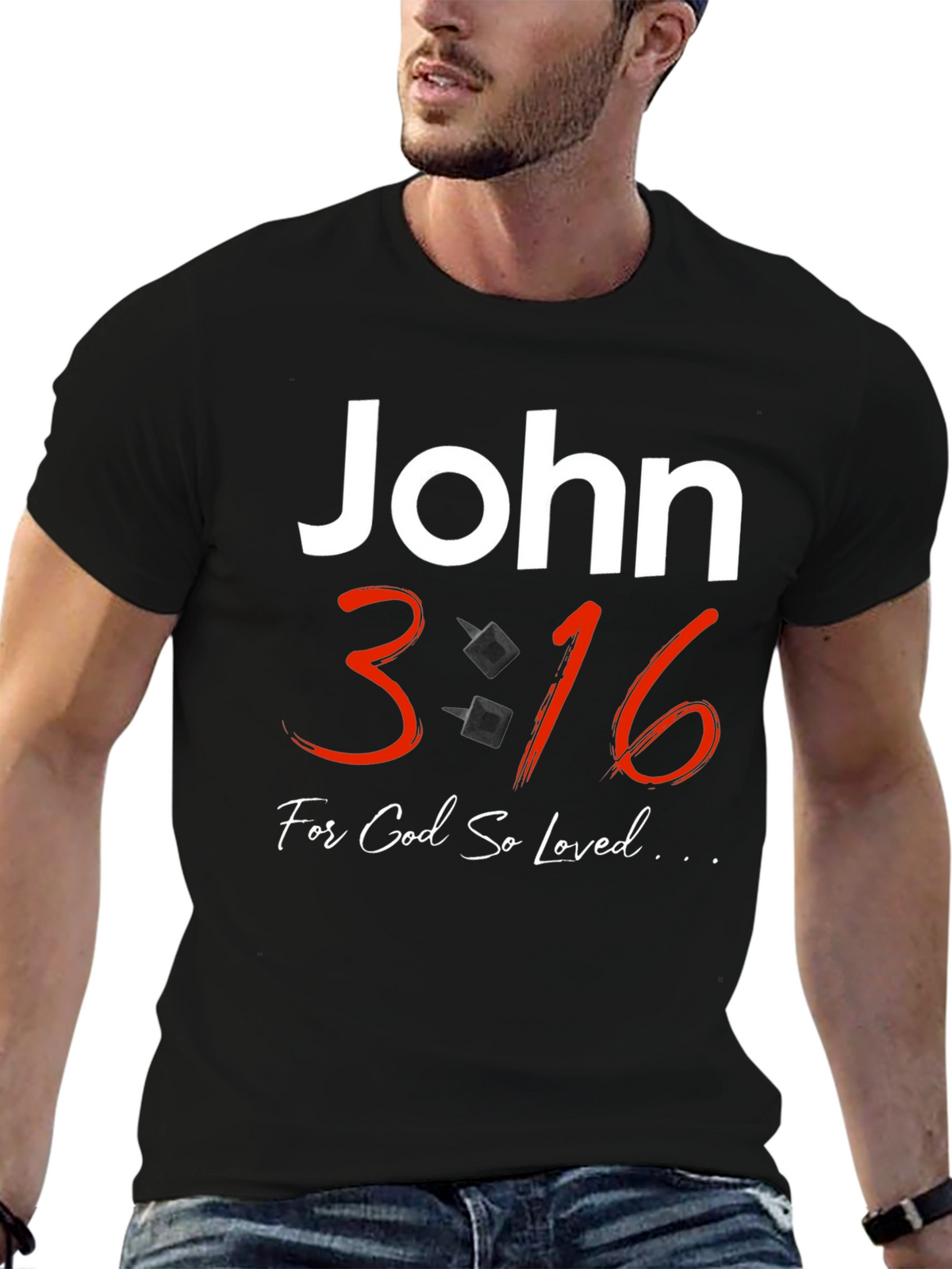 John 3:16 Graphic T-Shirt - Christian Faith Tee