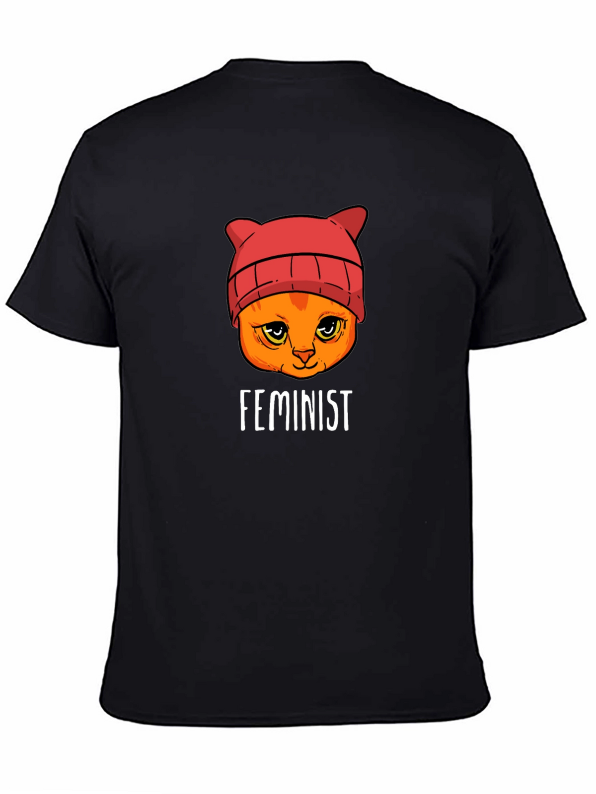 Feminist Cat T-Shirt -  Black Unisex Tee