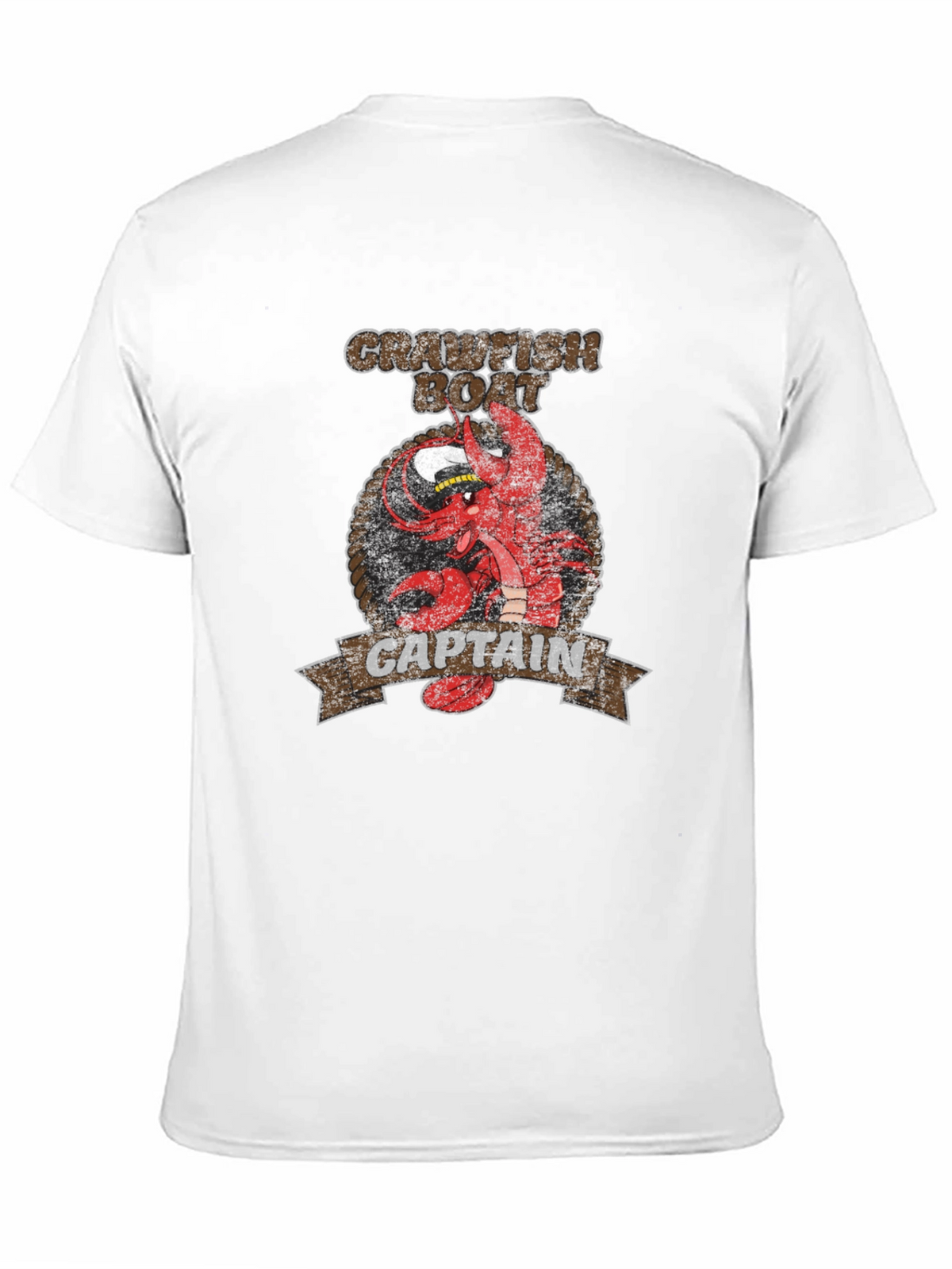 Crawfish Boat Captain Black Graphic T-Shirt
