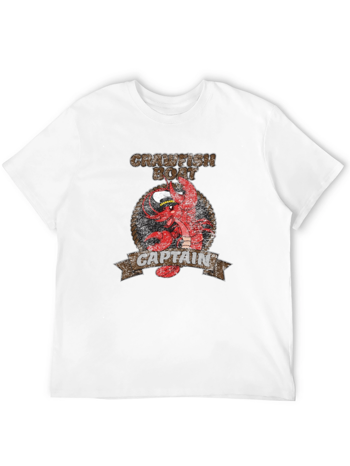 Crawfish Boat Captain Black Graphic T-Shirt