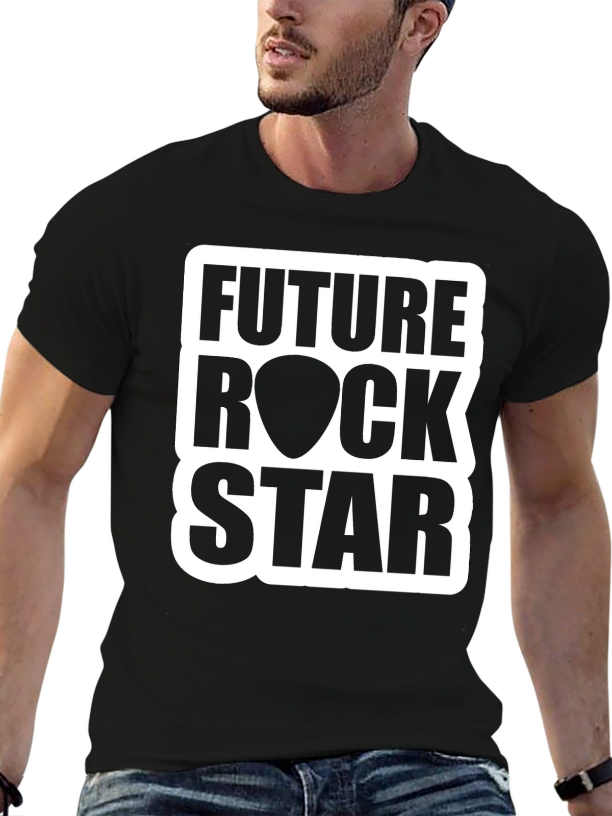 Future Rock Star Black Graphic T-Shirt