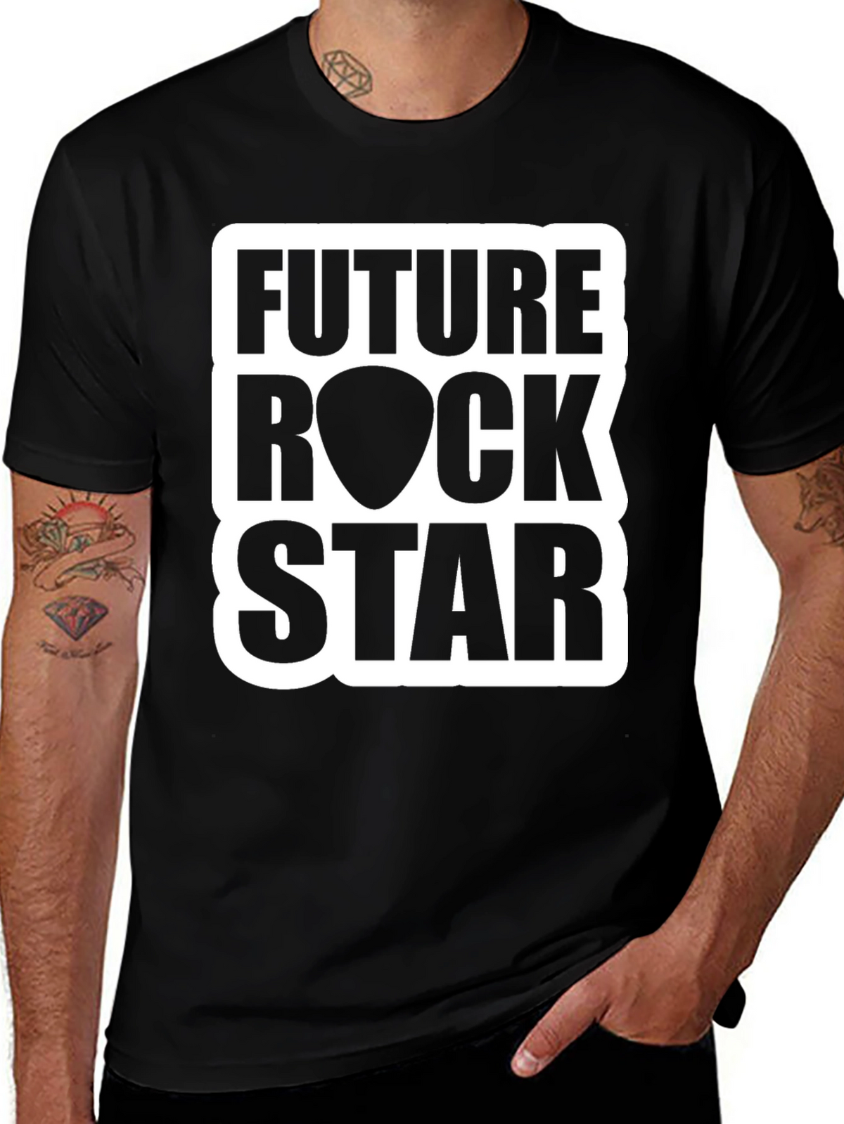 Future Rock Star Black Graphic T-Shirt